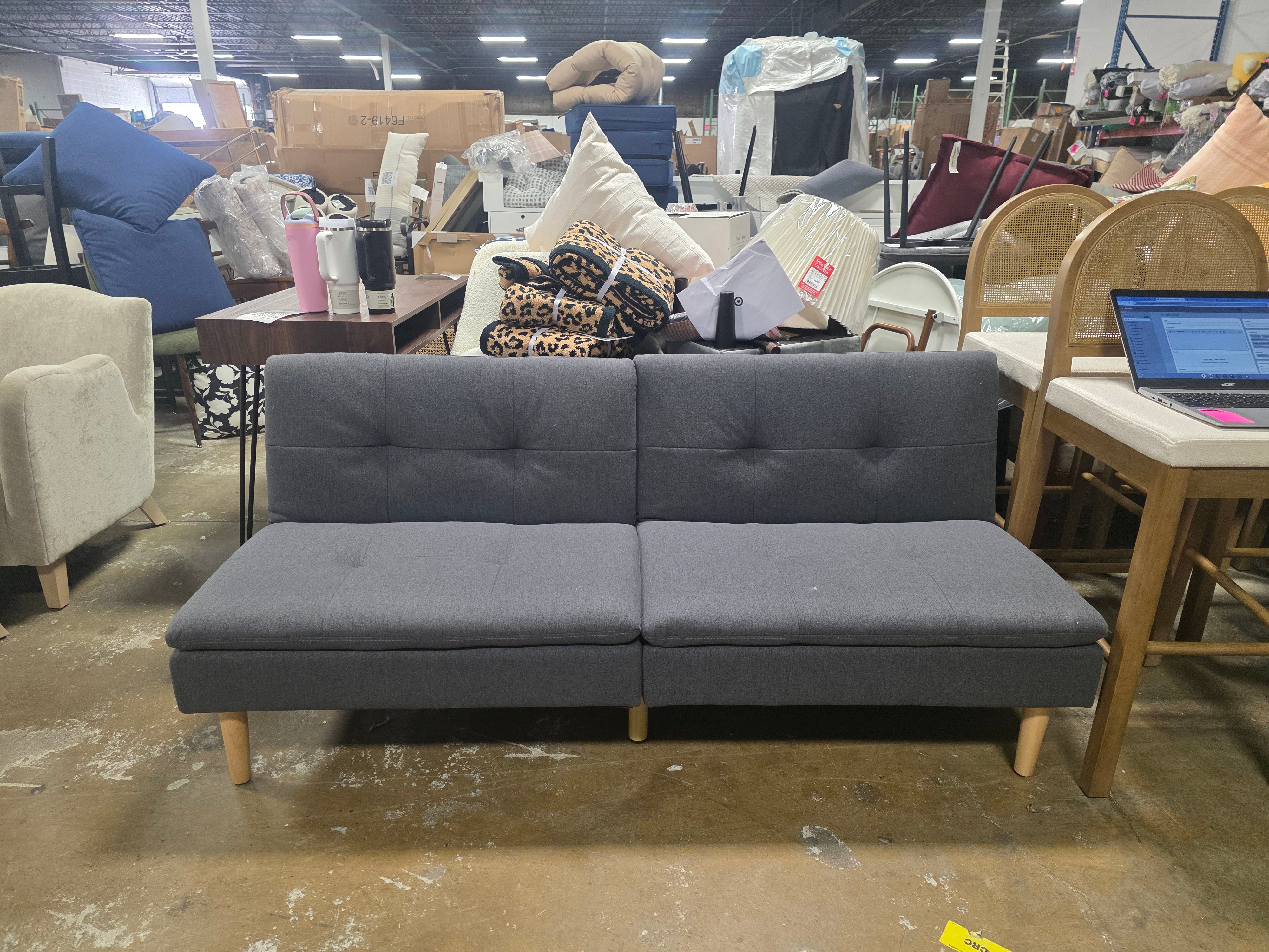 69" Tufted Dorm Futon Sofa - Room Essentials - SHOWROOM ITEM