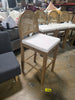 Boucle & Rattan Bar Stools Light Brown (Set of 4) - SHOWROOM ITEM