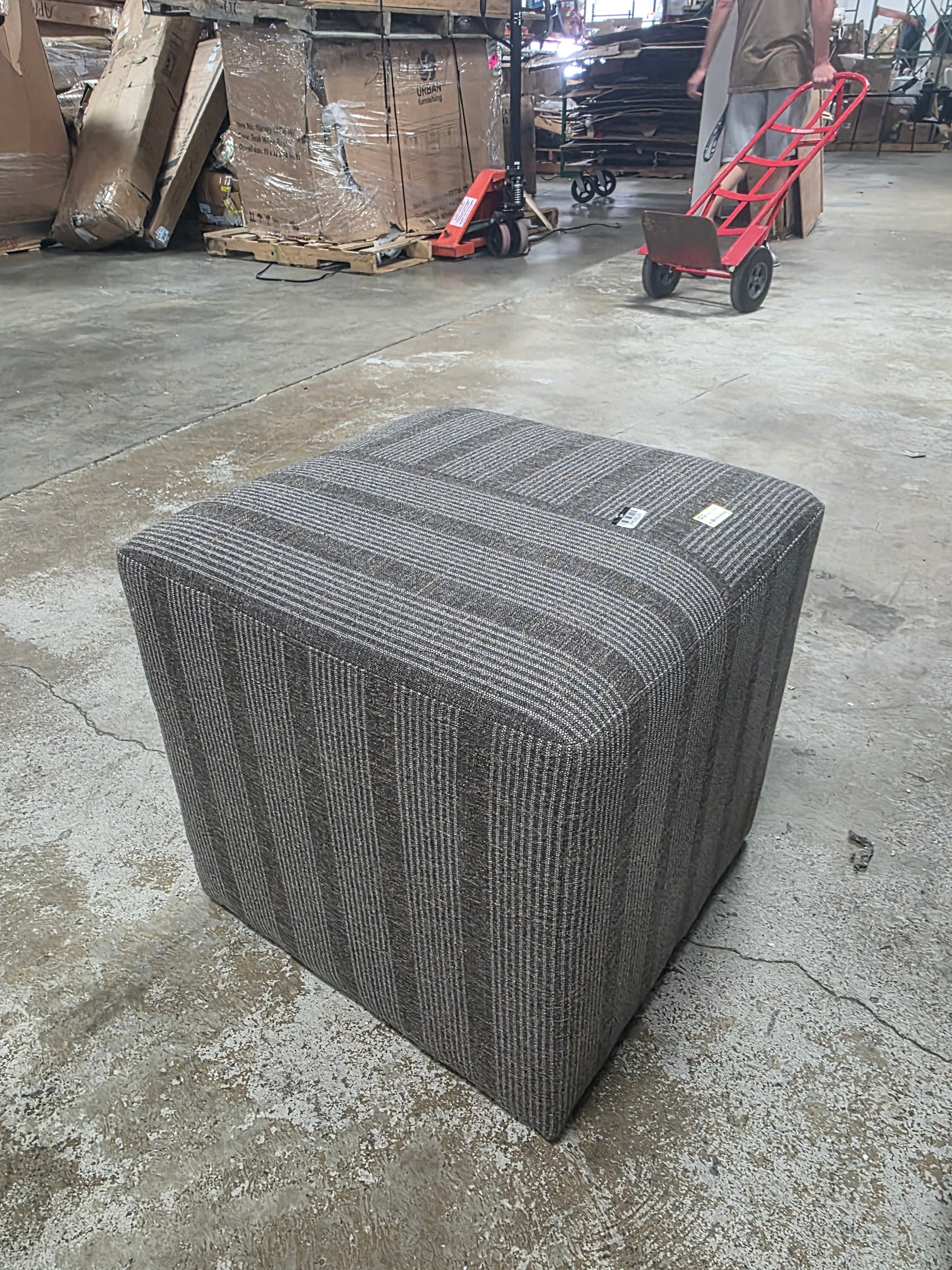 Lynwood Square Upholstered Cube Ottoman - Threshold™ - SHOWROOM ITEM