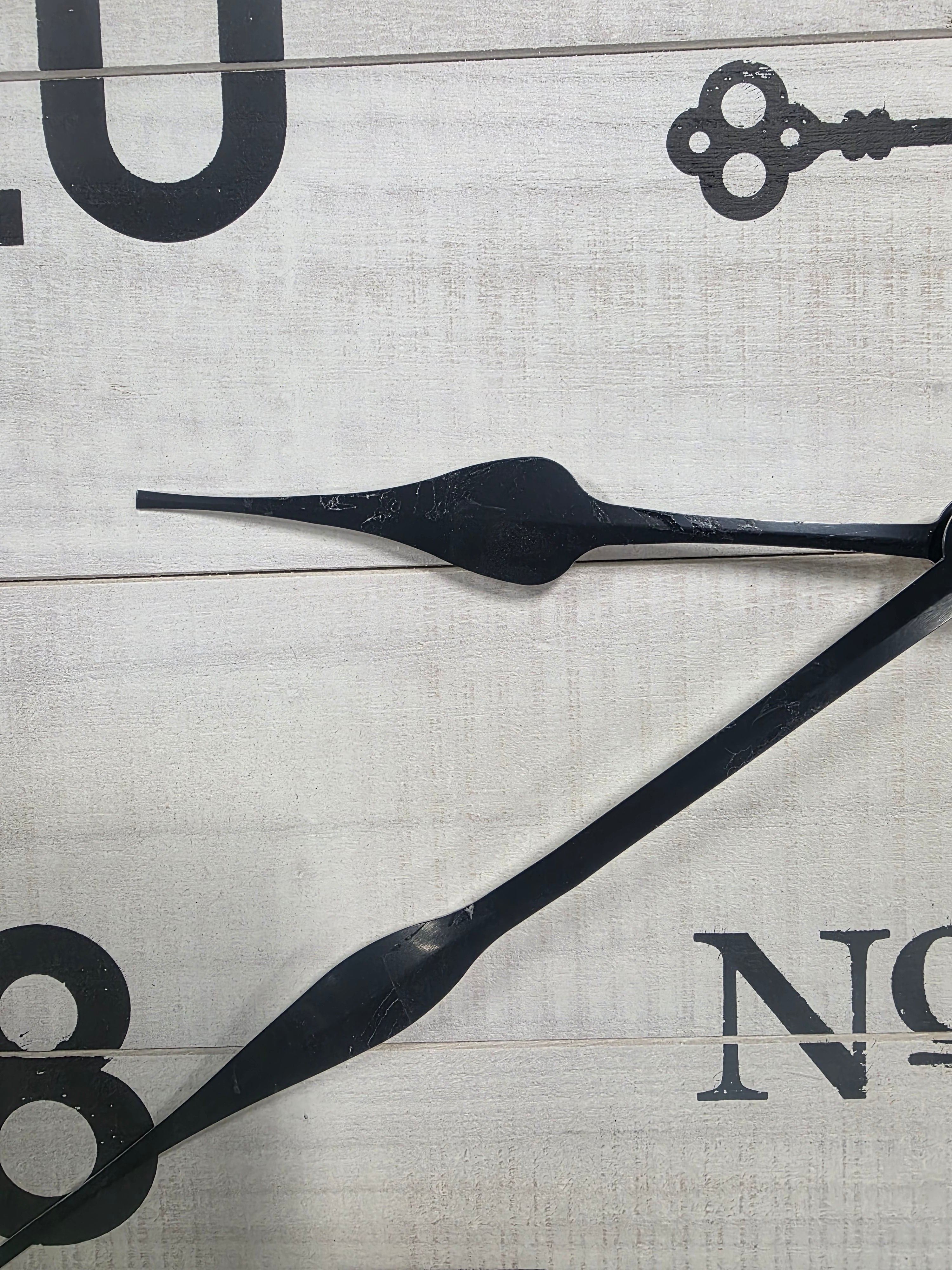 26" Farmhouse Wood Wall Clock White - Threshold - SHOWROOM ITEM