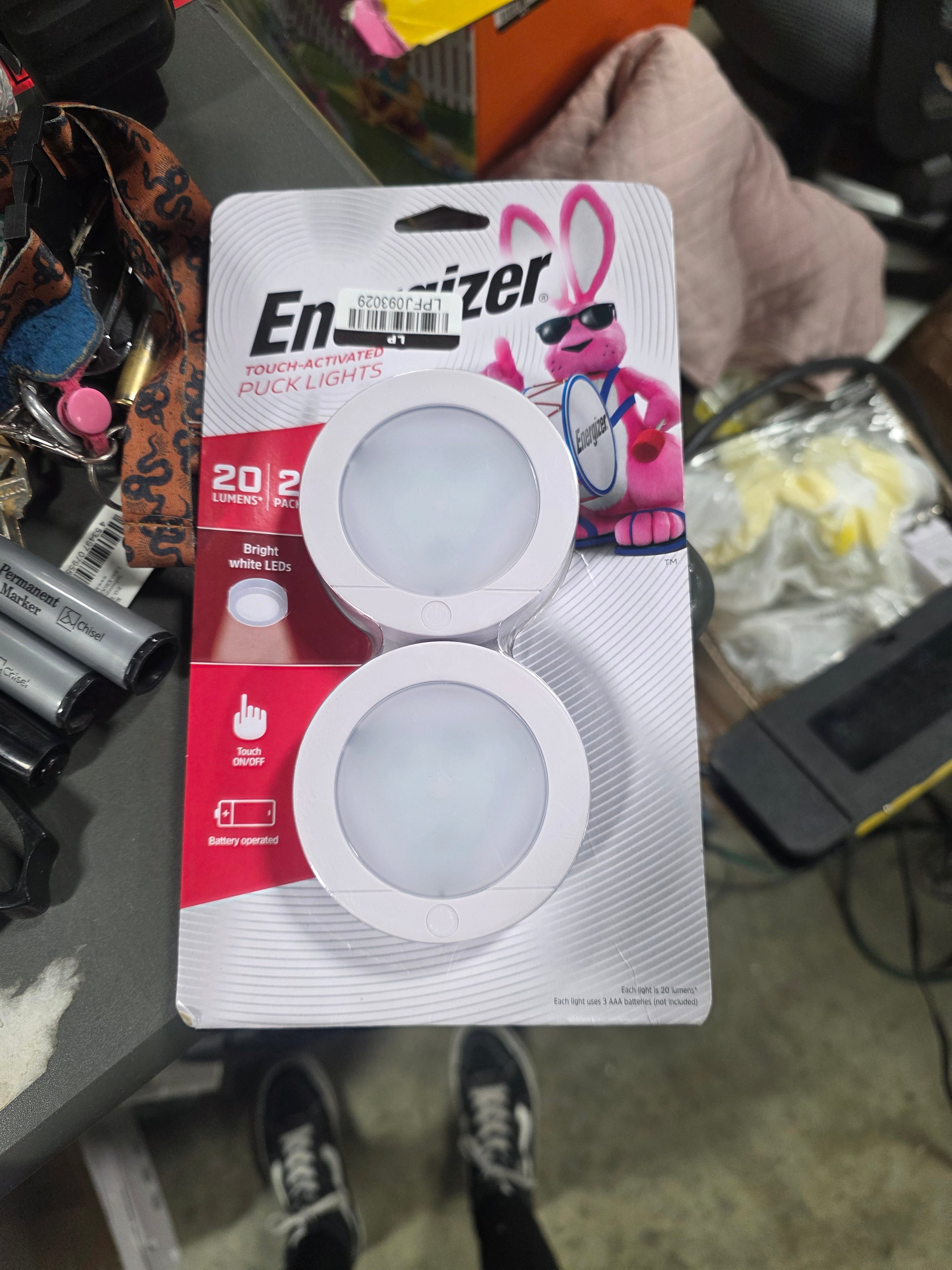 Energizer 2pk LED Battery Operated LED Puck Lights Indoor Touch Activated 20lm White - Final Cut