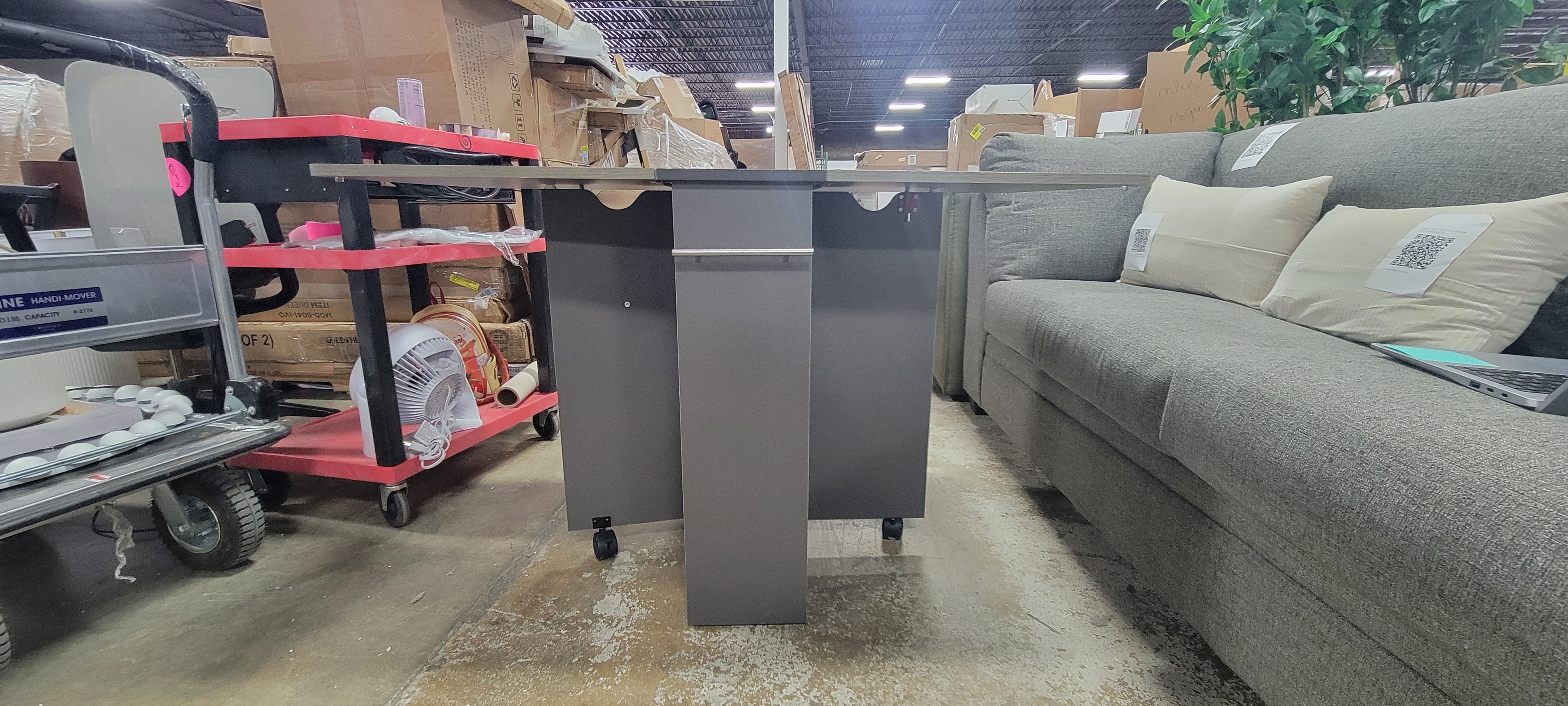 Whizmax Folding Dining Table with 2 Tier Storage - SHOWROOM ITEM