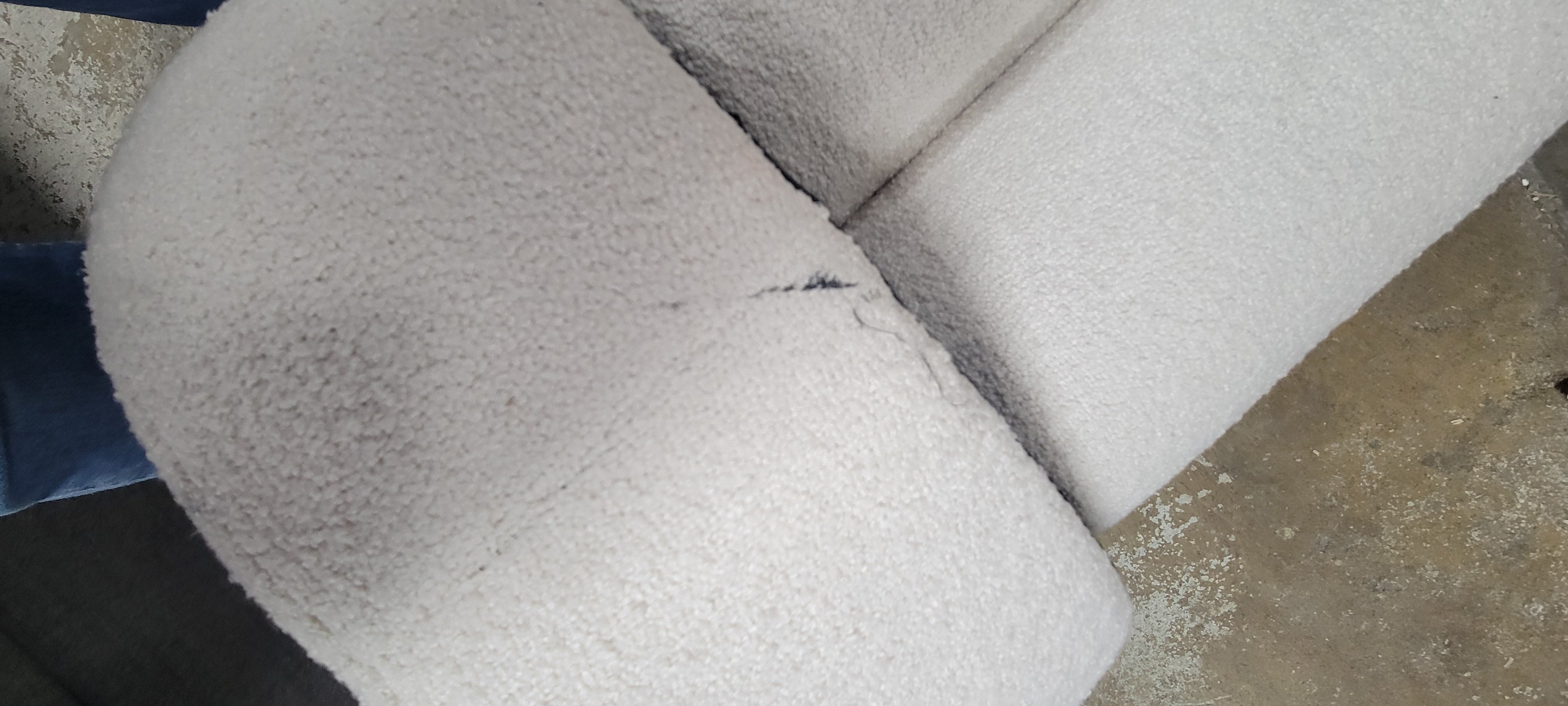 Boucle Fully Upholstered Accent Ottoman Stool - Threshold™ - SHOWROOM ITEM