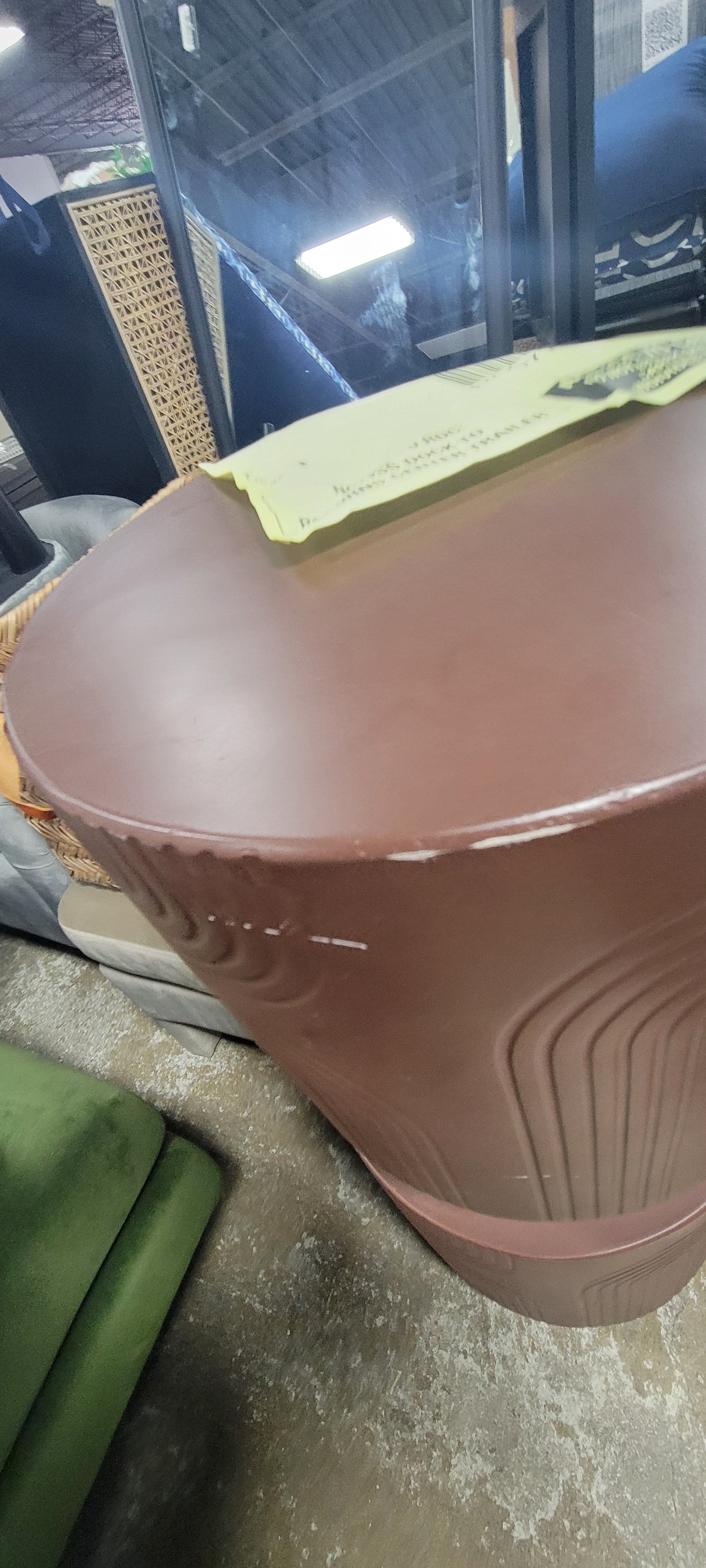 Geometric Terrafab Accent Table Brown - Threshold™ - SHOWROOM ITEM