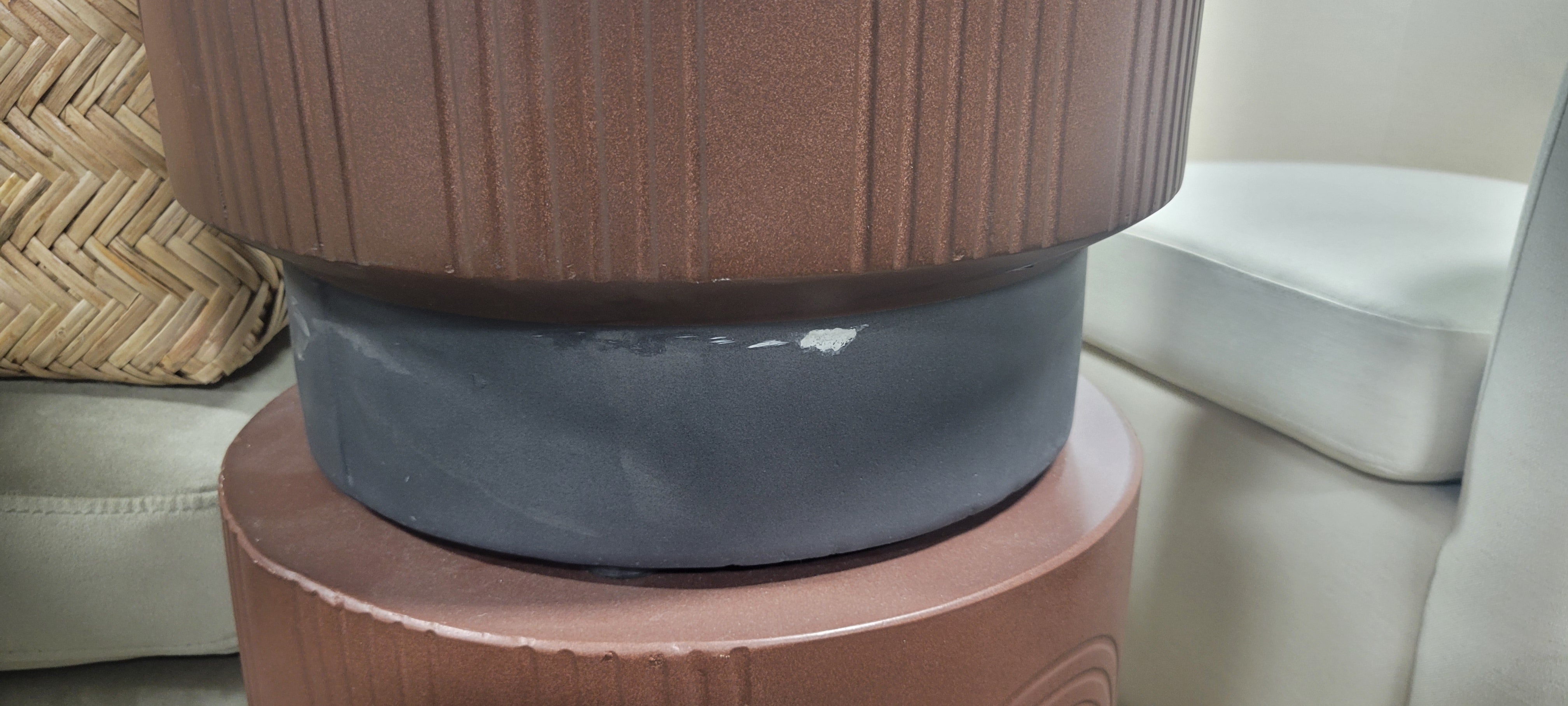 Geometric Terrafab Accent Table Brown - Threshold™ - SHOWROOM ITEM