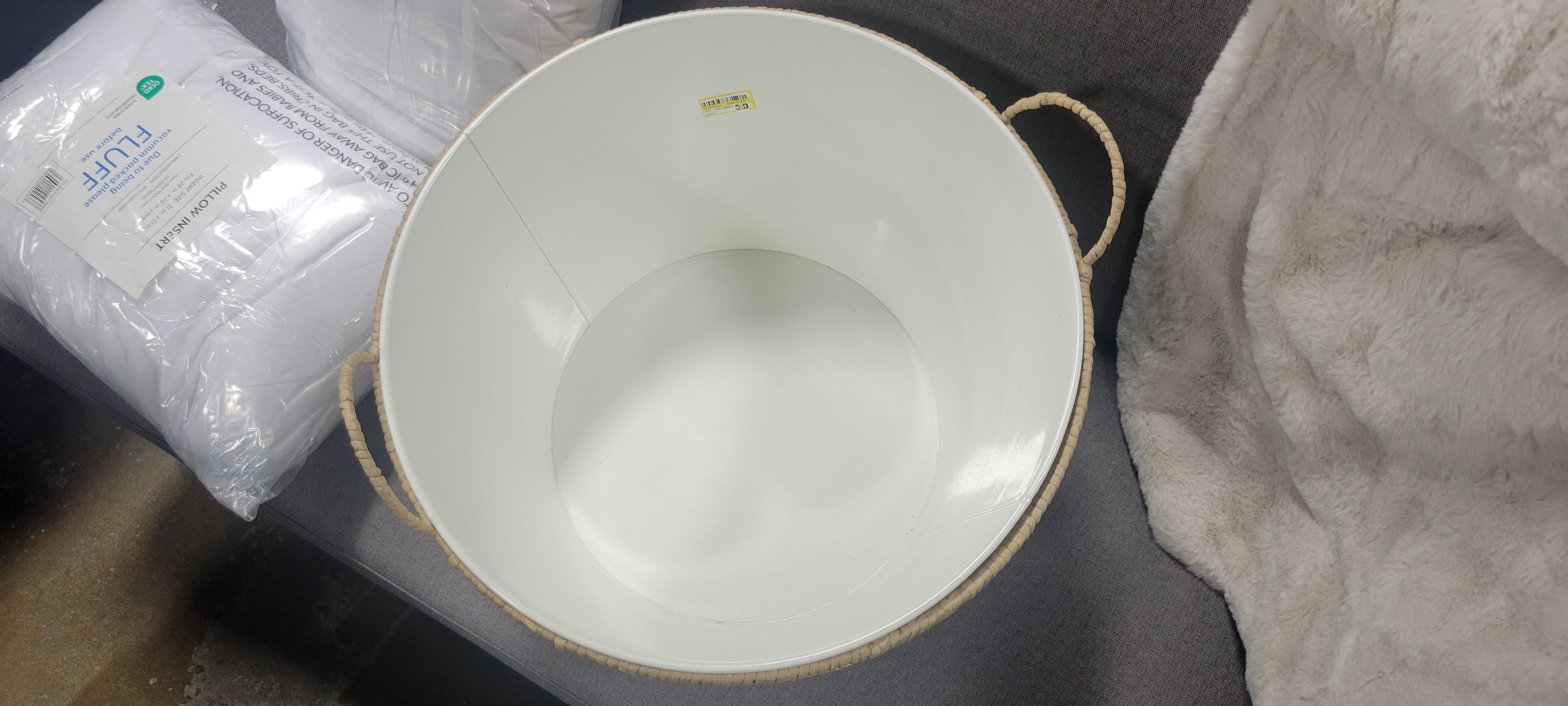 23L Woven Wrapped Metal Beverage Tub - Hearth & Hand™ - SHOWROOM ITEM