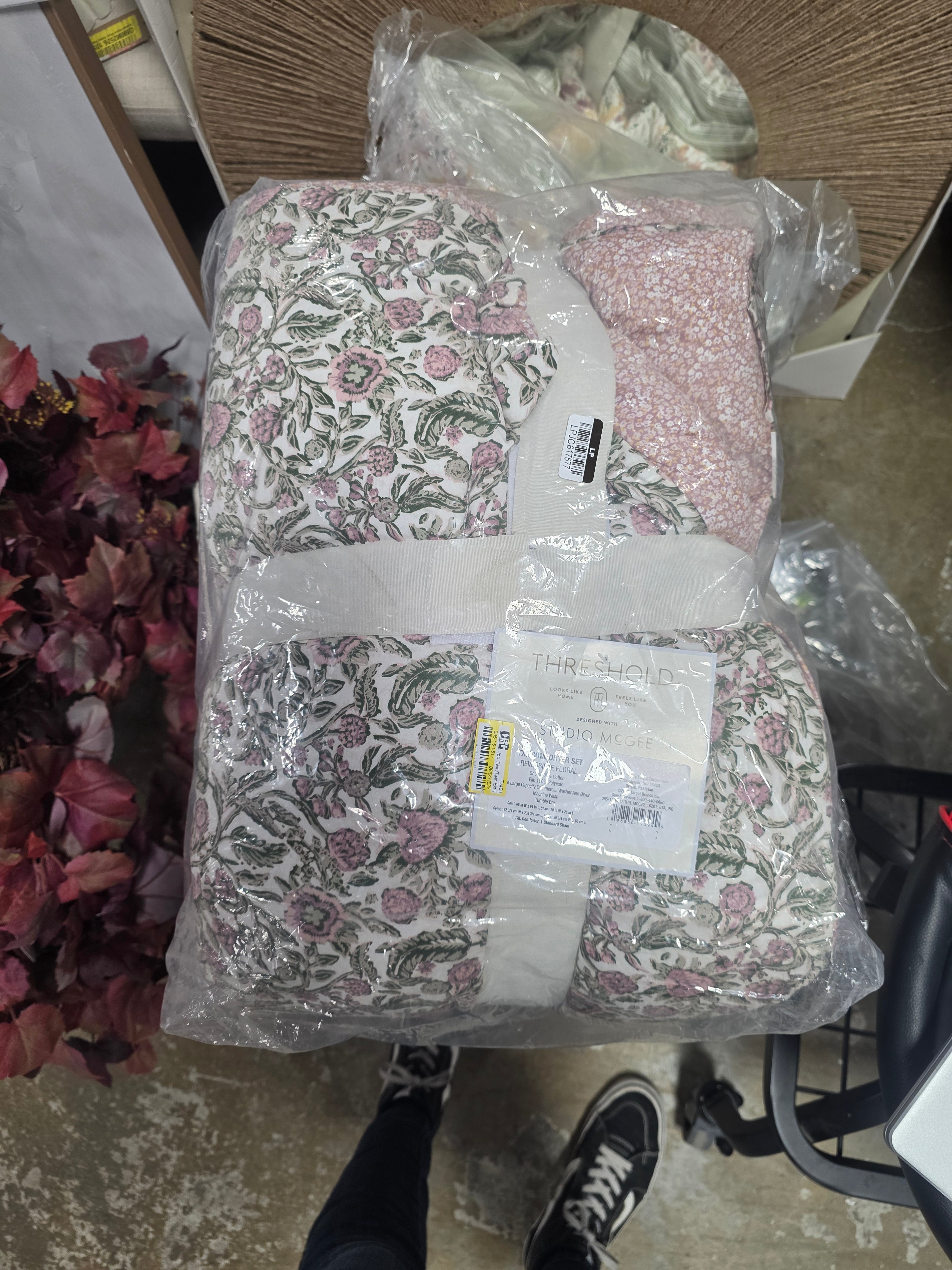 3pc Reversible Floral Comforter Set - Threshold™ designed with Studio McGee - SHOWROOM ITEM
