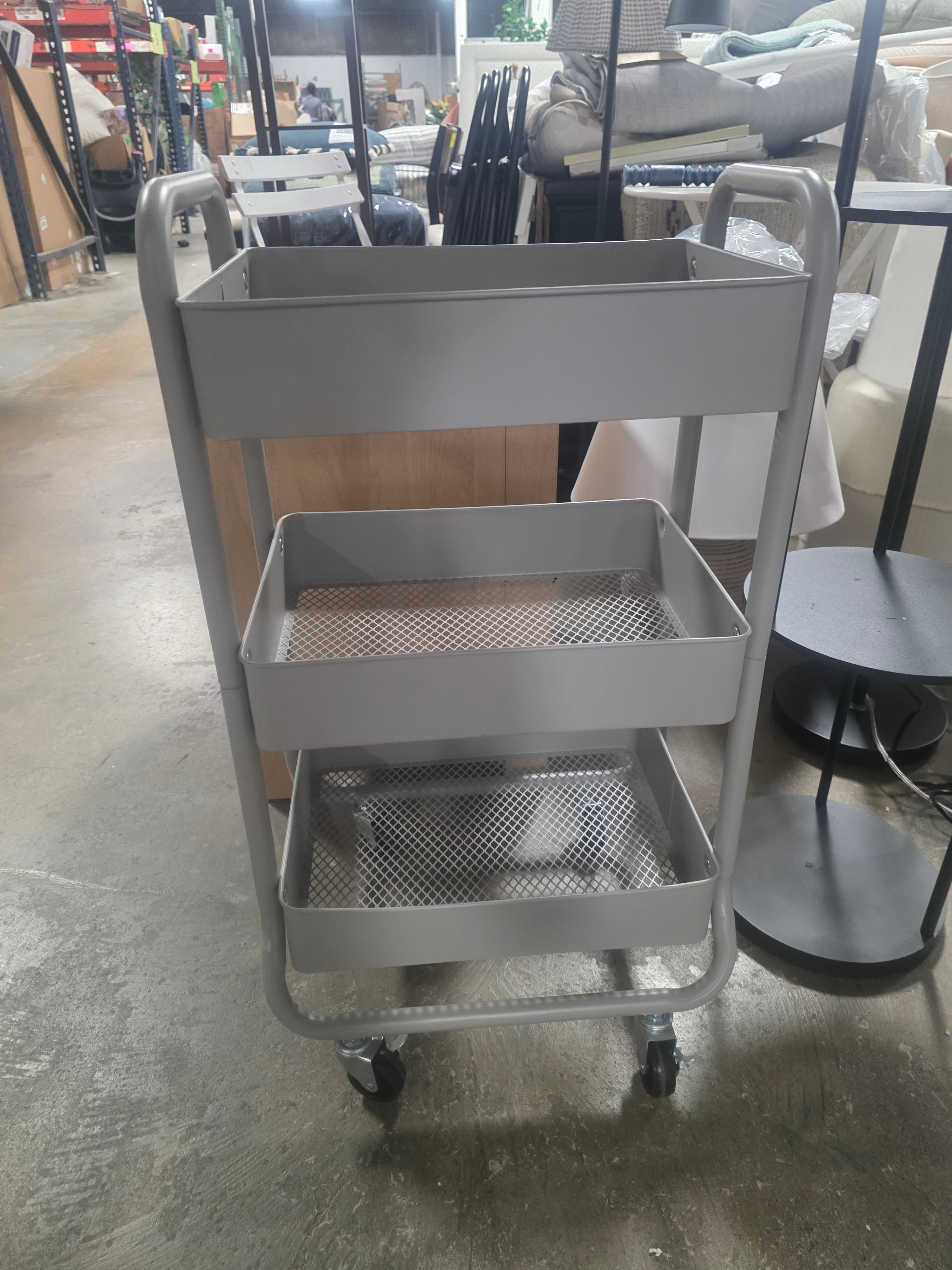 3 Tier Metal Utility Cart - Brightroom™ - SHOWROOM ITEM 