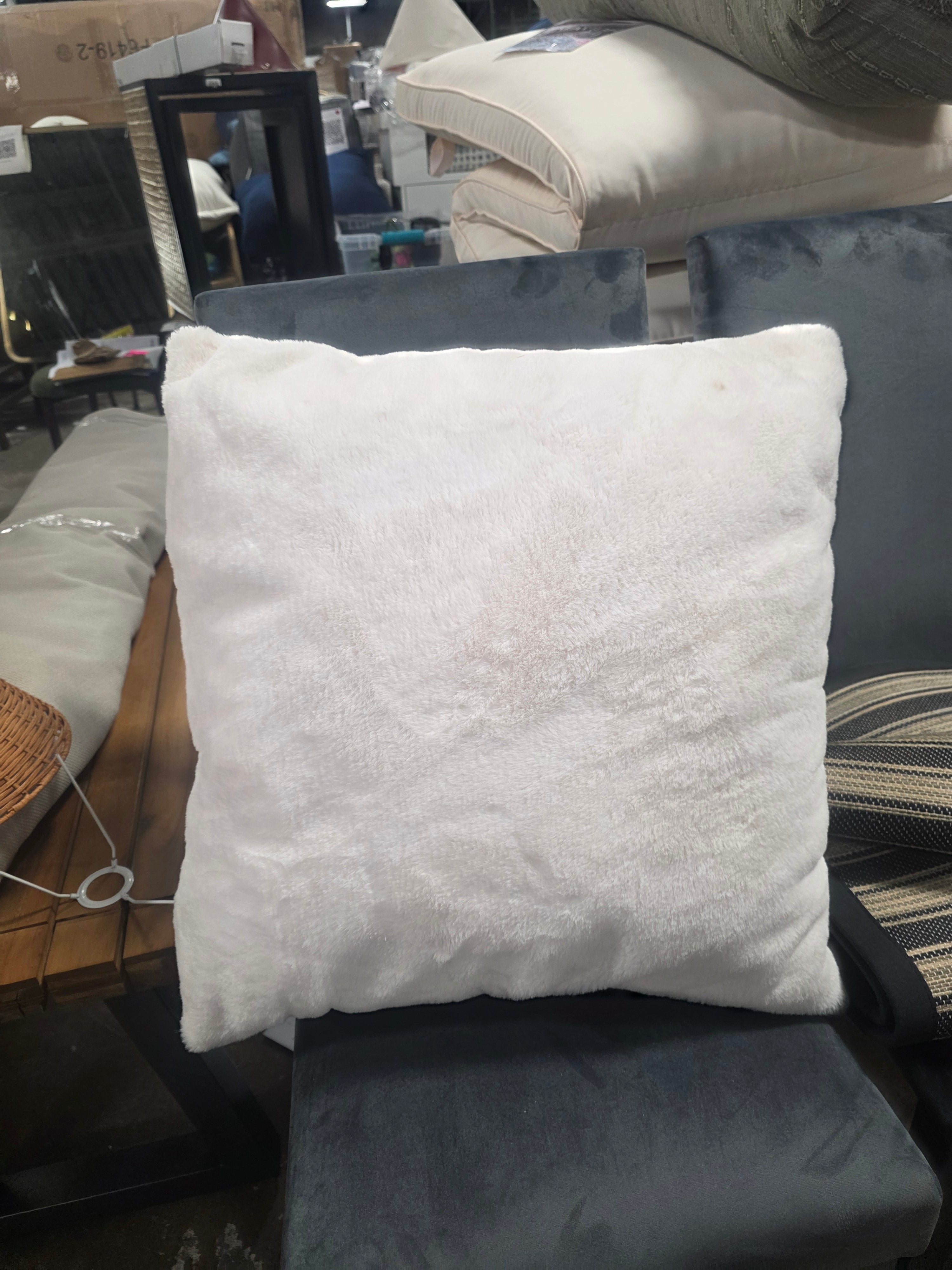 Faux Rabbit Fur Throw Pillow - Threshold™ - SHOWROOM ITEM 
