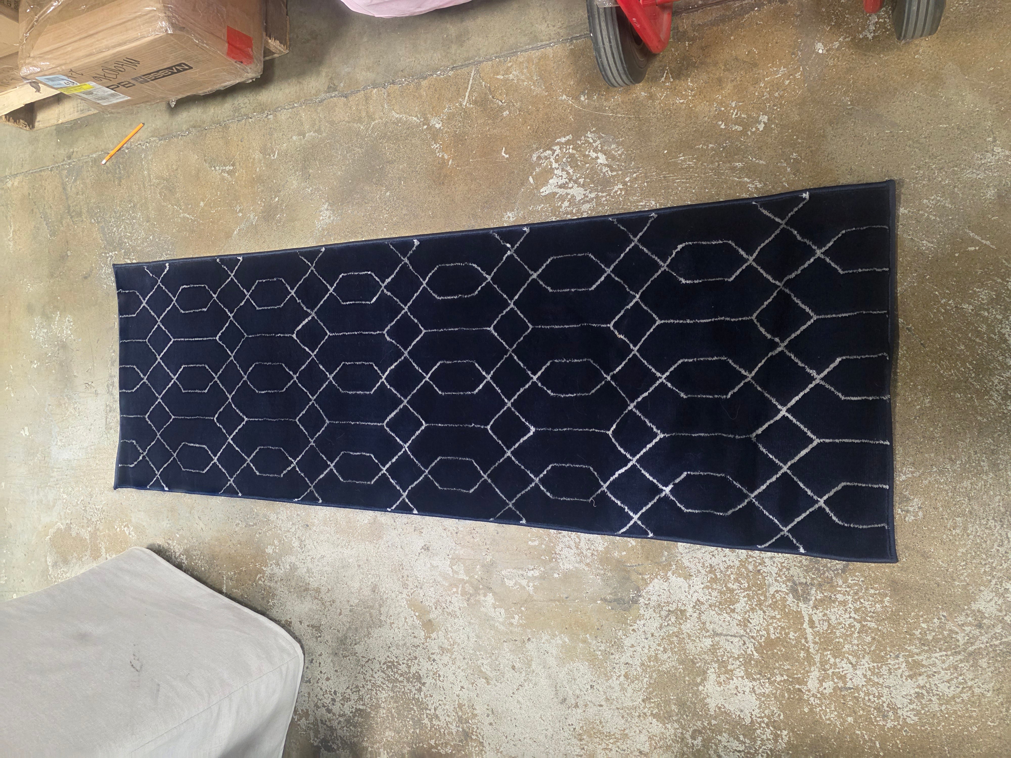 Marilyn Monroe Glam Collection Area Rug - Trellis - 2x6 Runner - SHOWROOM ITEM 