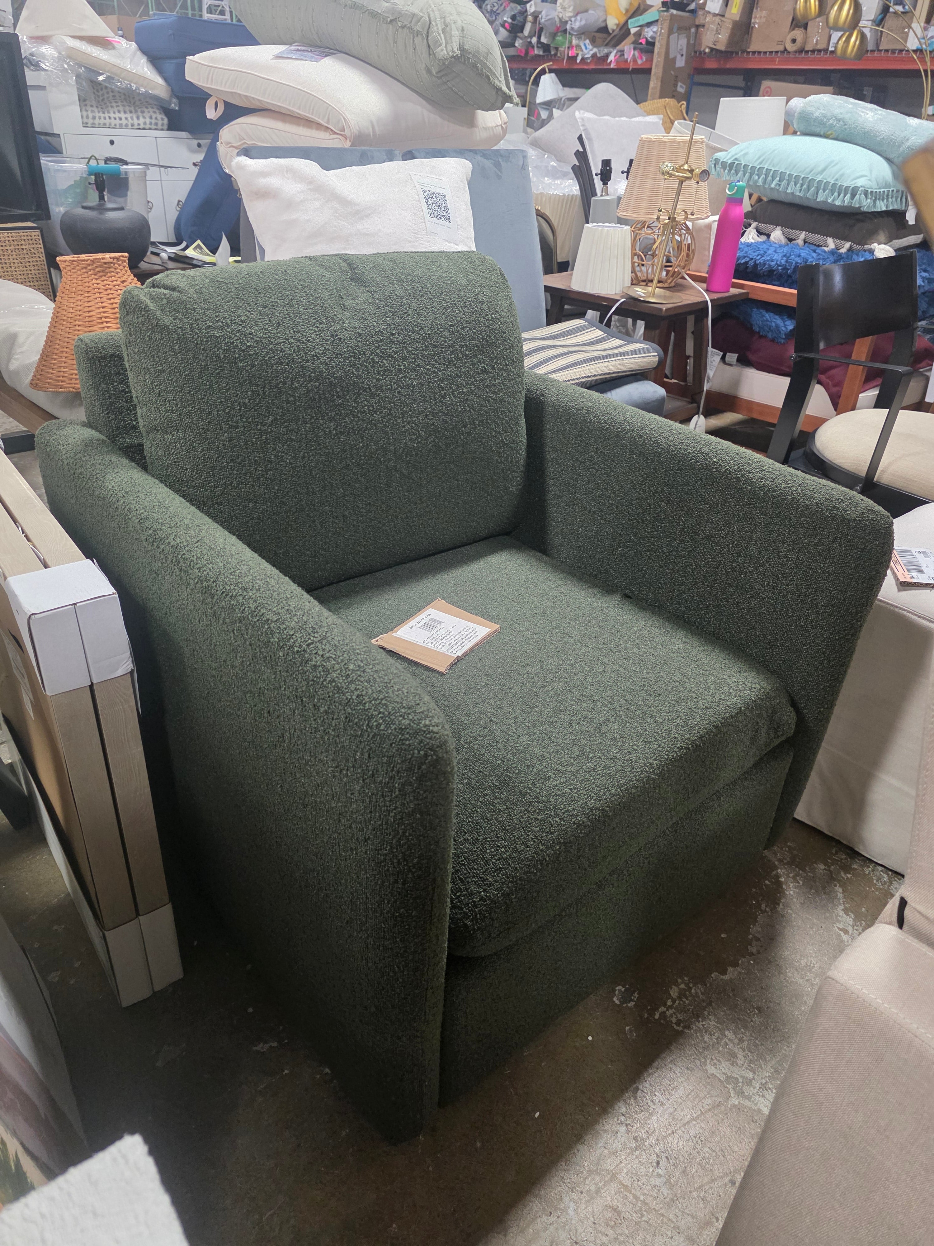 Boucle Upholstered Swivel Arm Chair - Hearth & Hand™ with Magnolia - SHOWROOM ITEM 