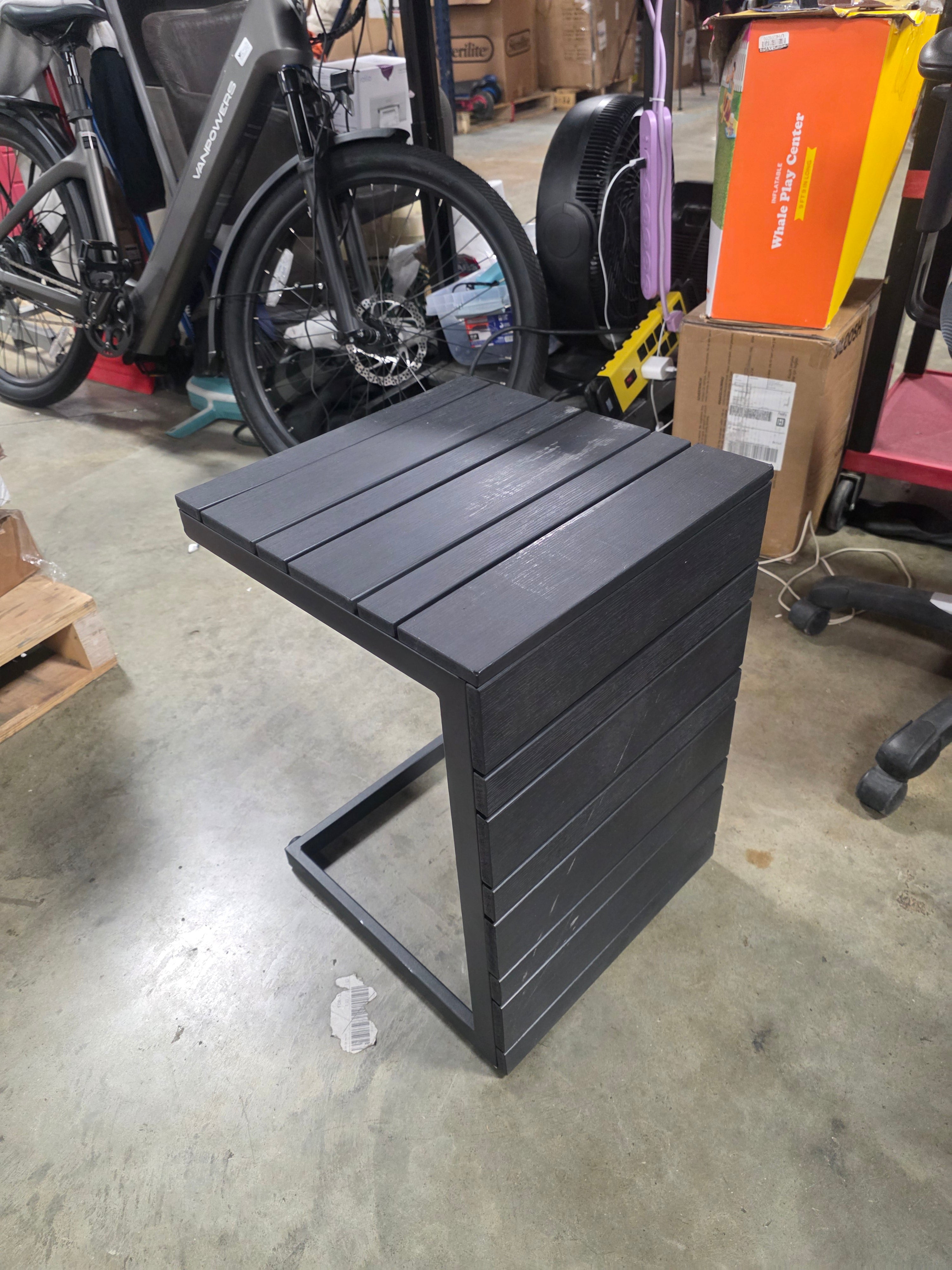 Christopher Knight Home Cape Coral Outdoor Modern C Shaped Aluminum Side Table - Final Cut