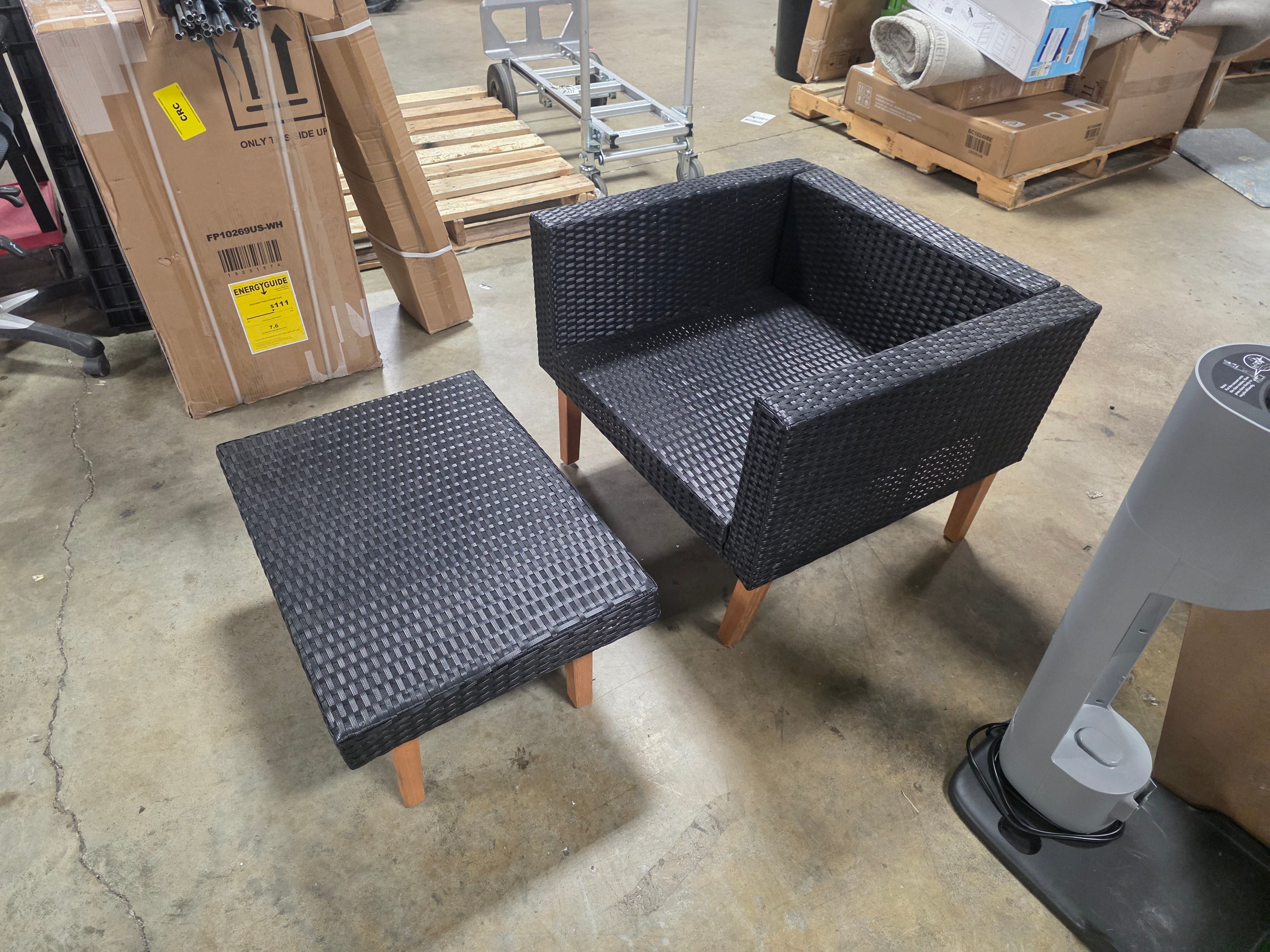 vidaXL Patio Furniture Set 2 Piece - Seat and ottoman - Final Cut