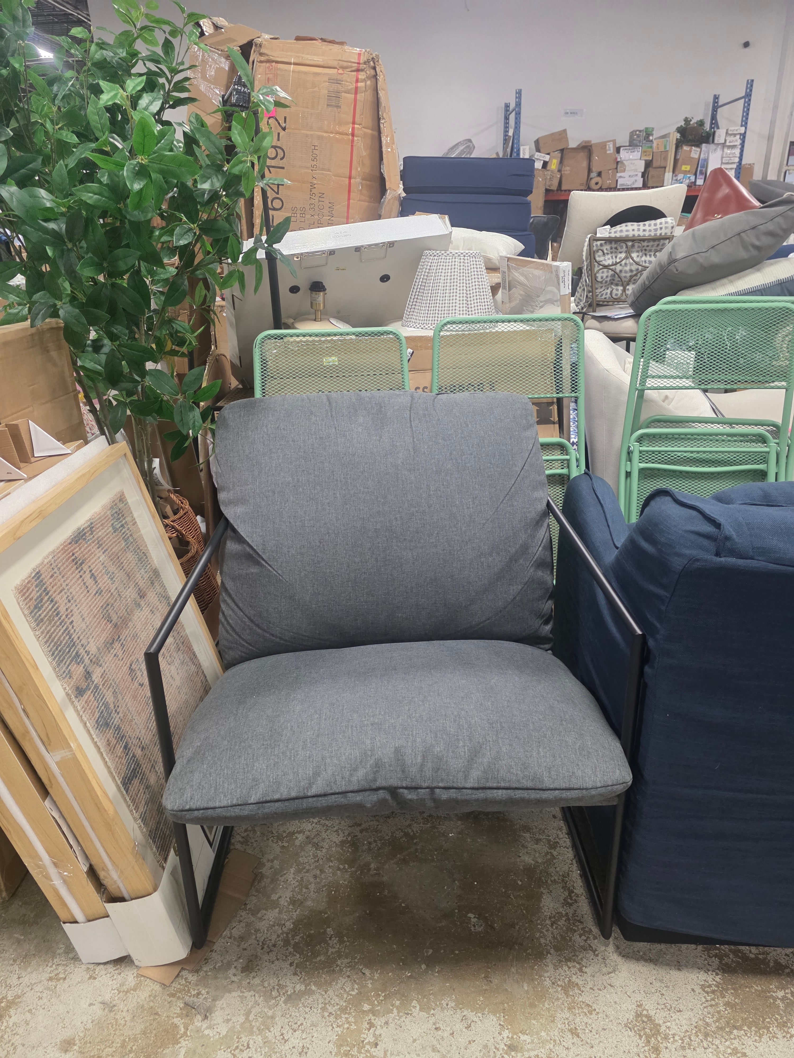 Metal Framed Sling Dorm Chair - Room Essentials™ - SHOWROOM ITEM 