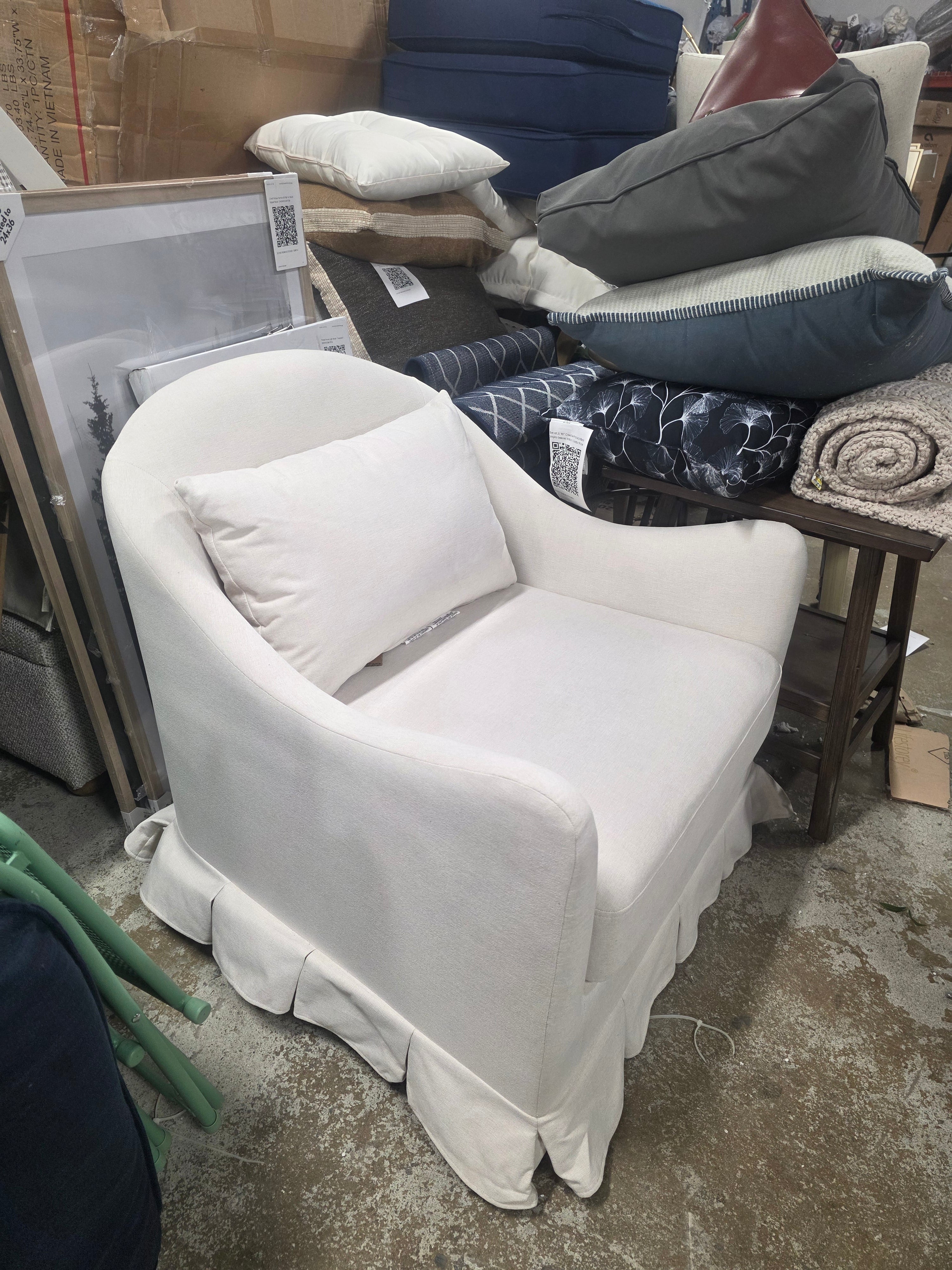 Box Pleat Upholstered Chair - Threshold™ designed with Studio McGee - SHOWROOM ITEM 