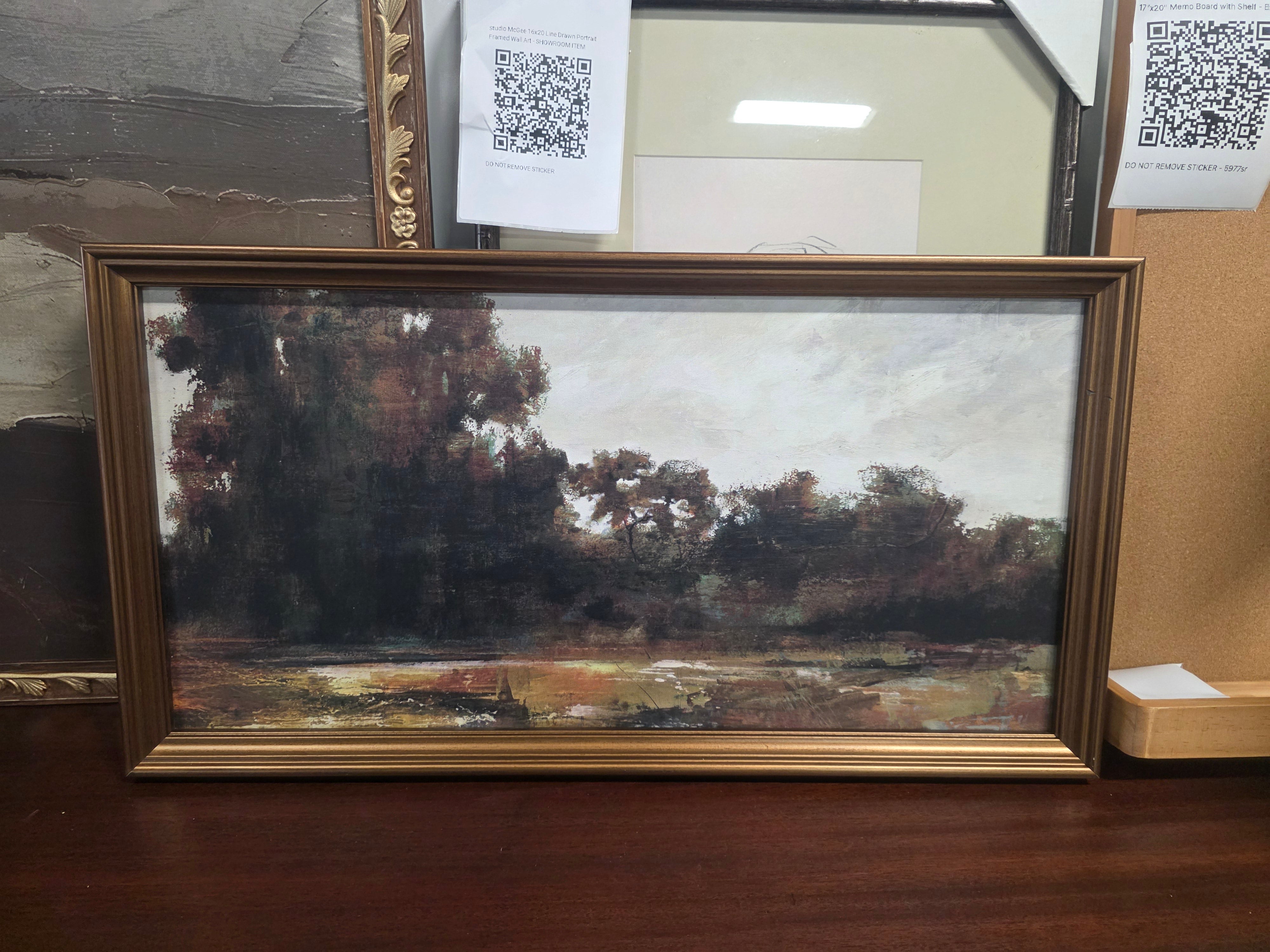13.9" x 25.4" Horizontal Landscape Framed Canvas - Threshold™ designed with Studio McGee - SHOWROOM ITEM 
