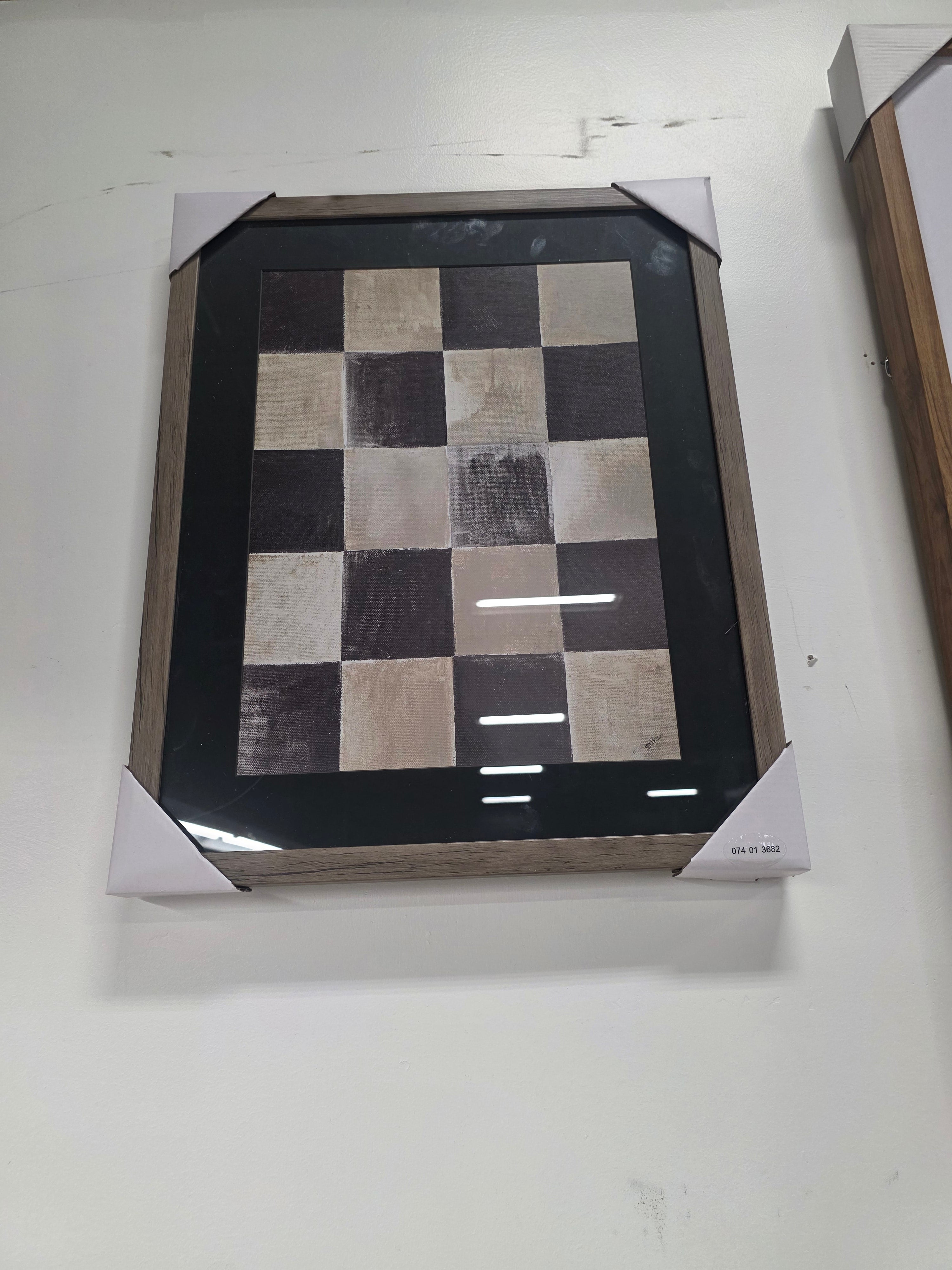 16" x 20" Checkerboard Framed Wall Art - Threshold™ designed with Studio McGee - SHOWROOM ITEM 