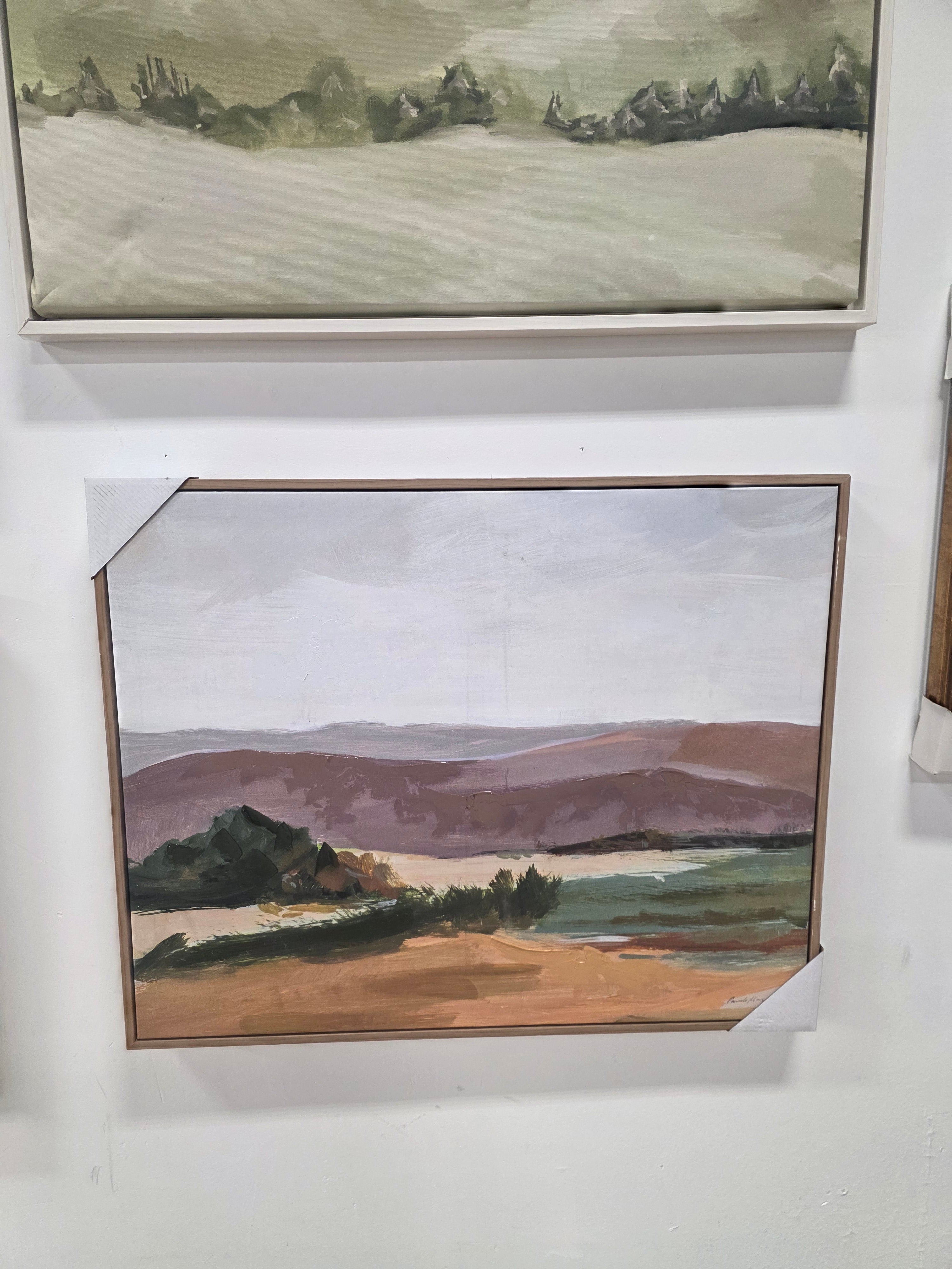 30" x 24" Landscape Framed Canvas Natural - Threshold™ - SHOWROOM ITEM 