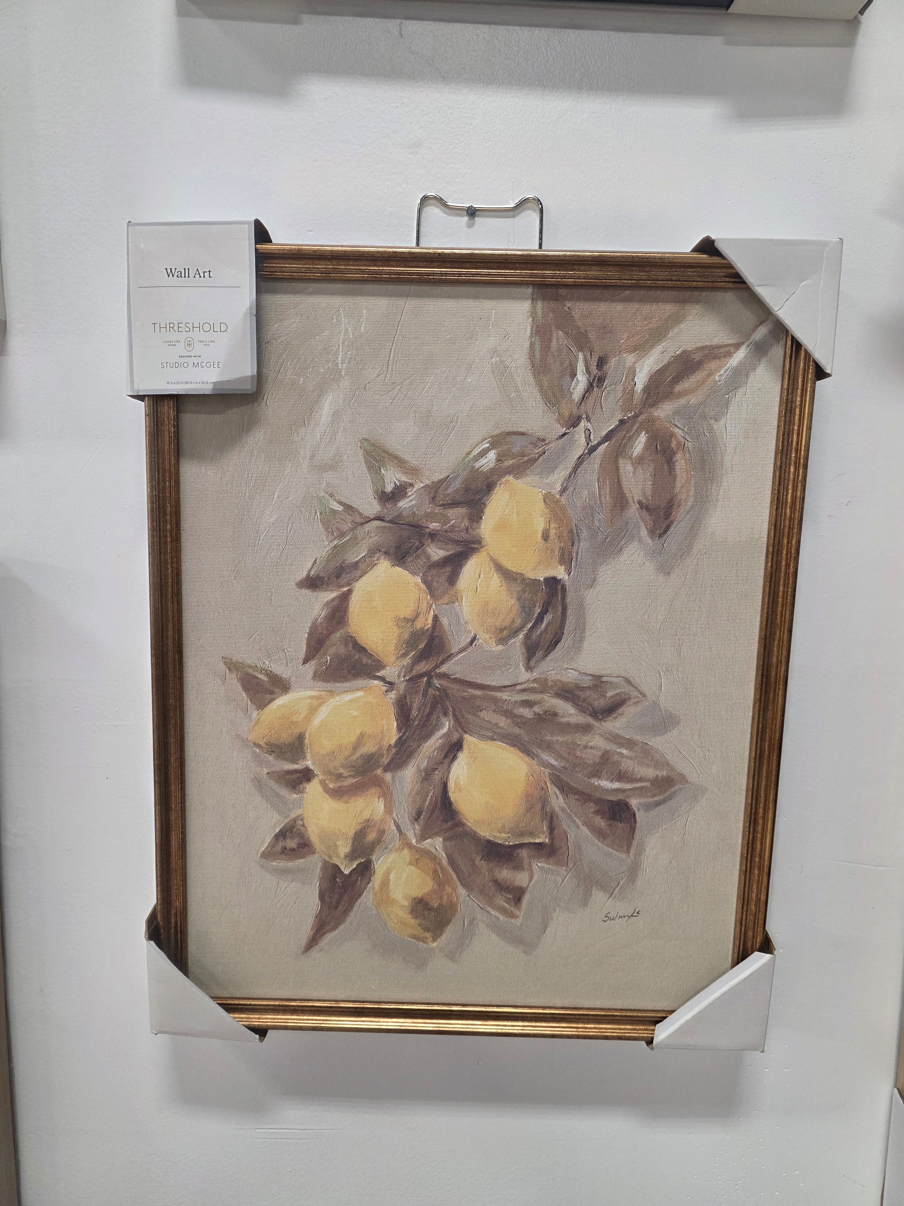 16"x20" Lemons Vintage Framed Wall Art - Threshold™ designed with Studio McGee - SHOWROOM ITEM 