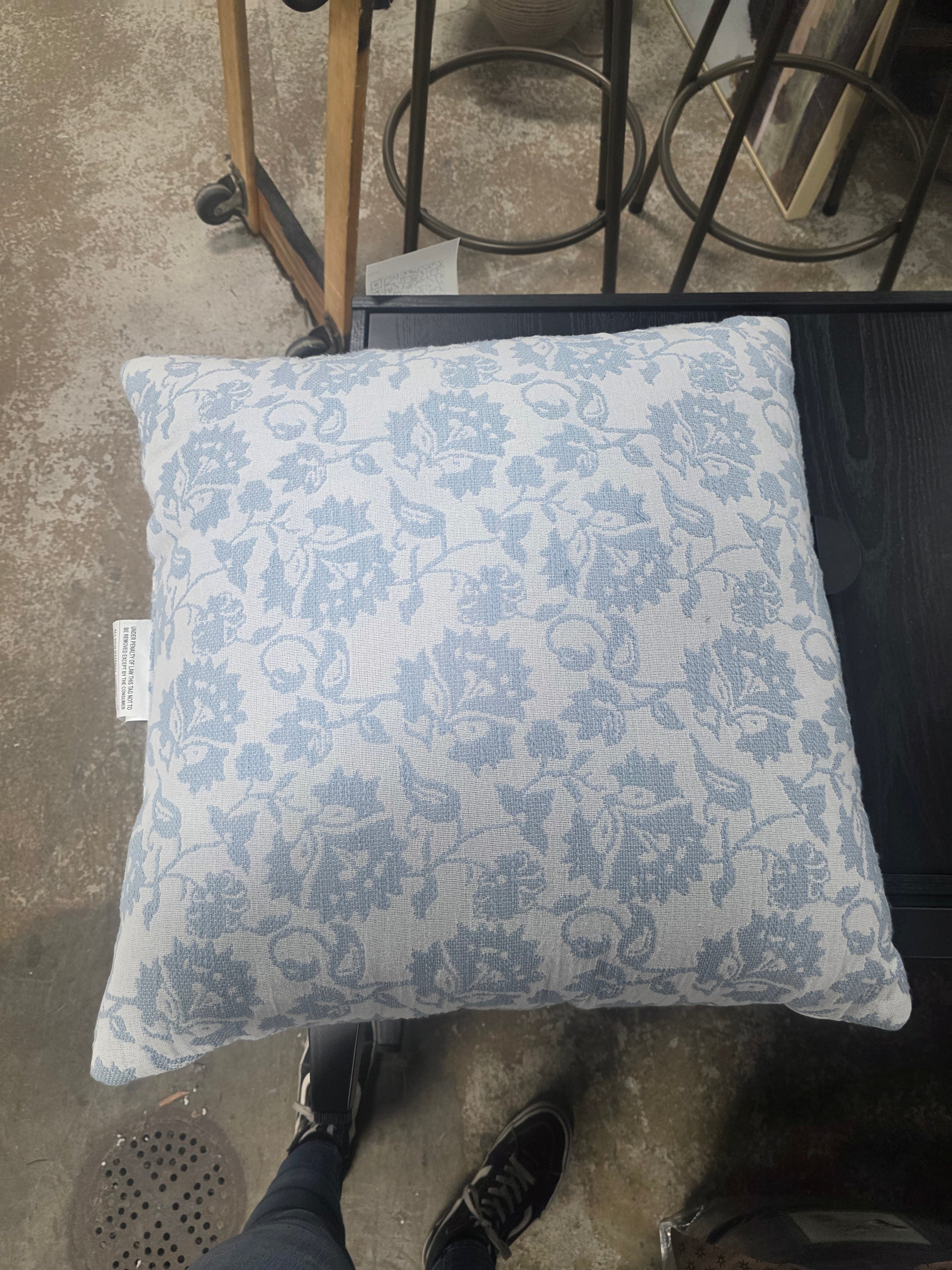 Woven Floral Decorative Pillow Euro - Threshold™ - SHOWROOM ITEM 