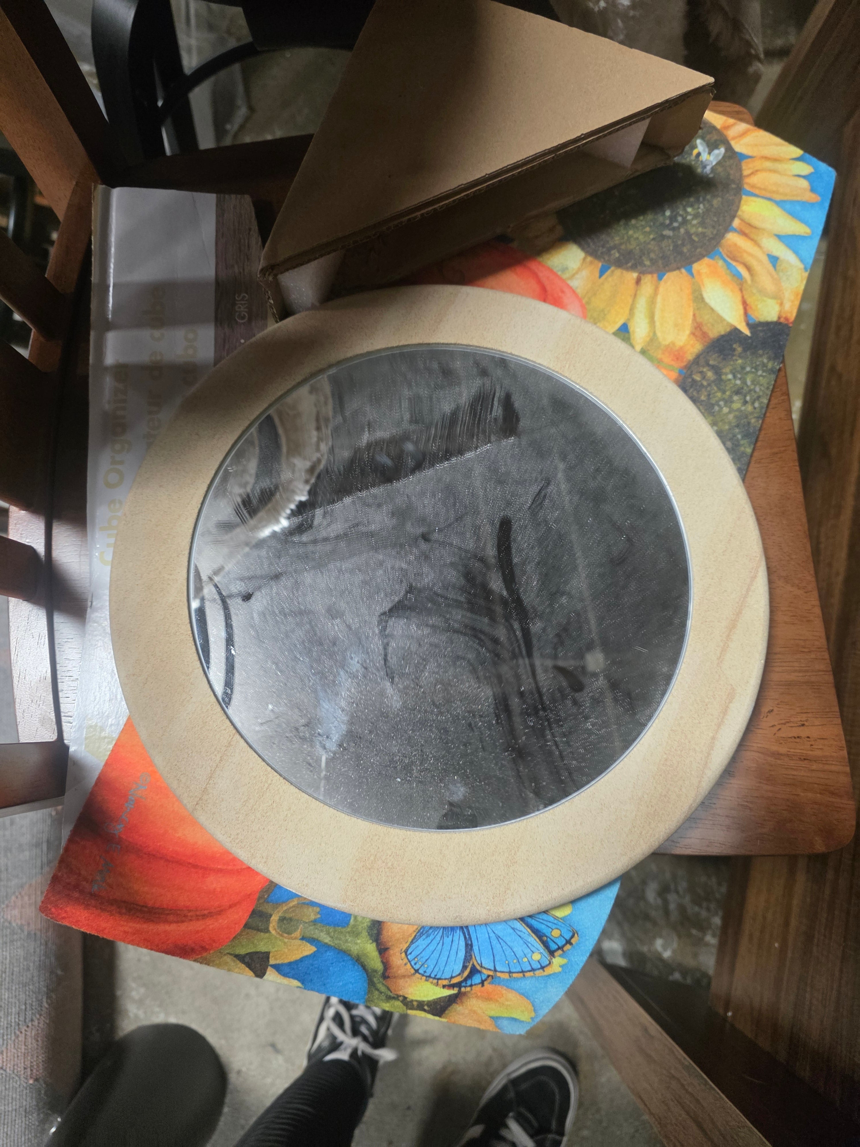 Sandstone Framed Wall Mirror - SHOWROOM ITEM 