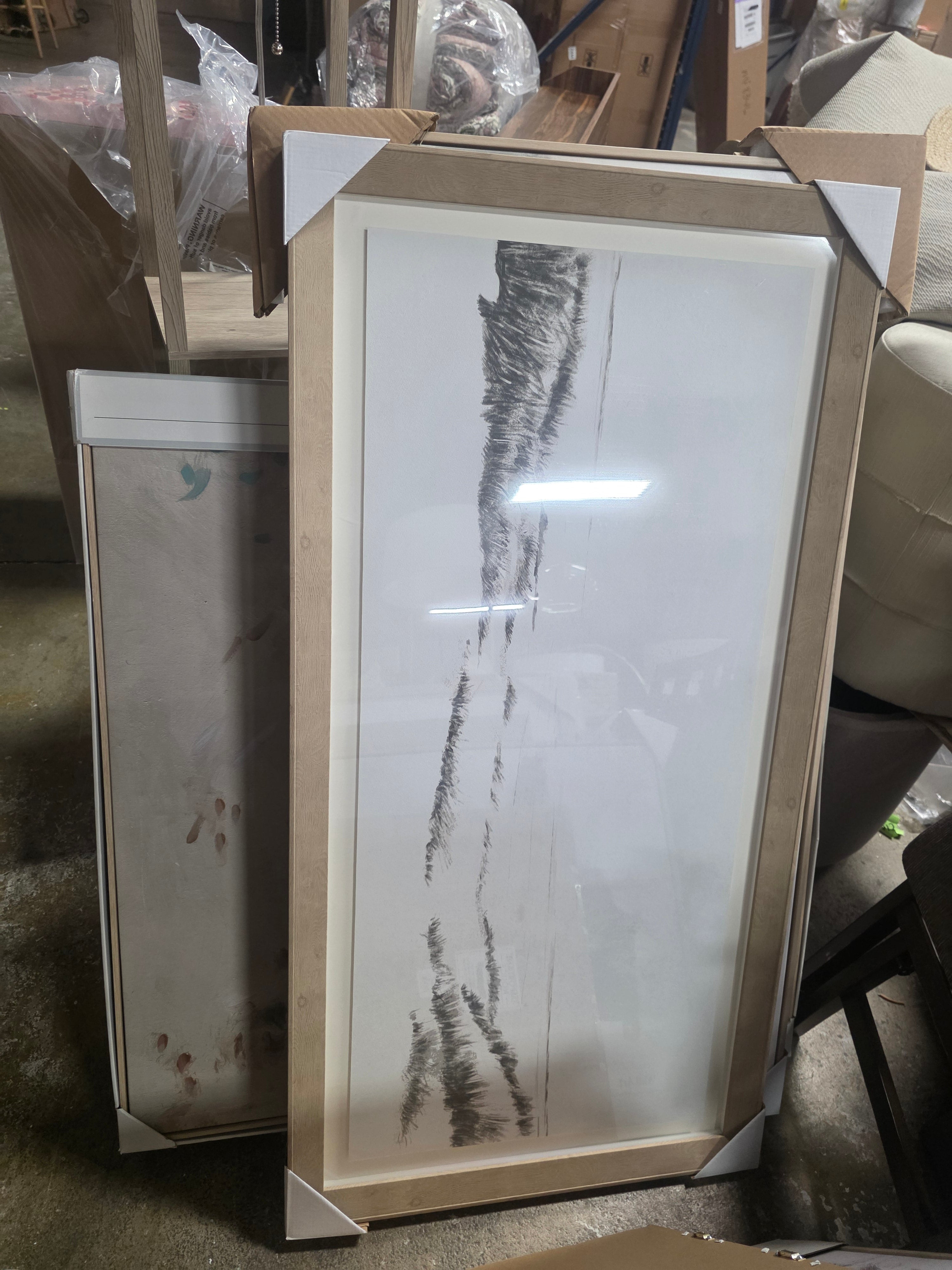 47"x24" Grassy Beach Dune Floated Paper Framed Under Plexiglass Wall Art - Threshold™ designed with Studio McGee - SHOWROOM ITEM 