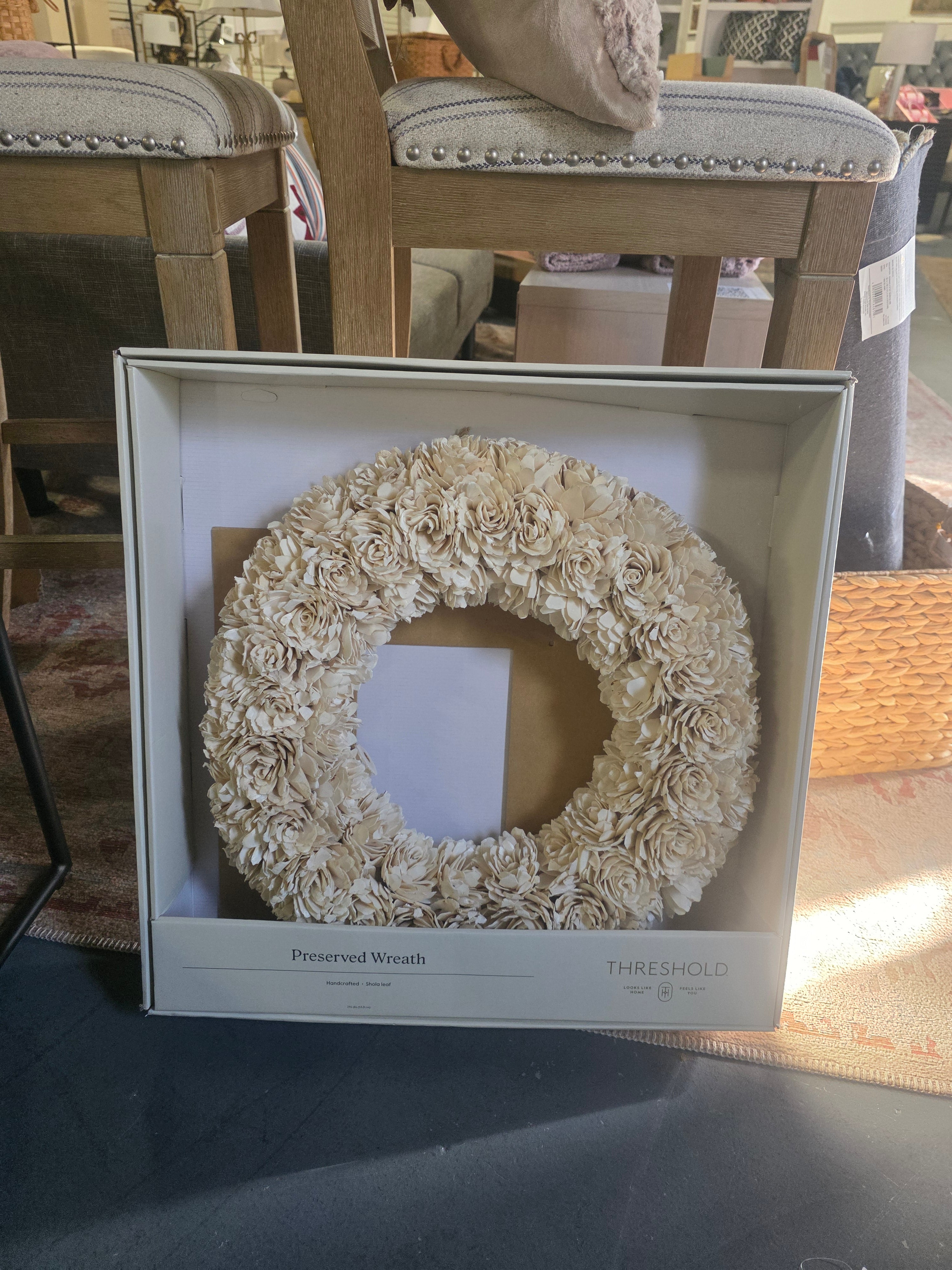 Shola Preserved Wreath - Threshold™ - SHOWROOM ITEM 