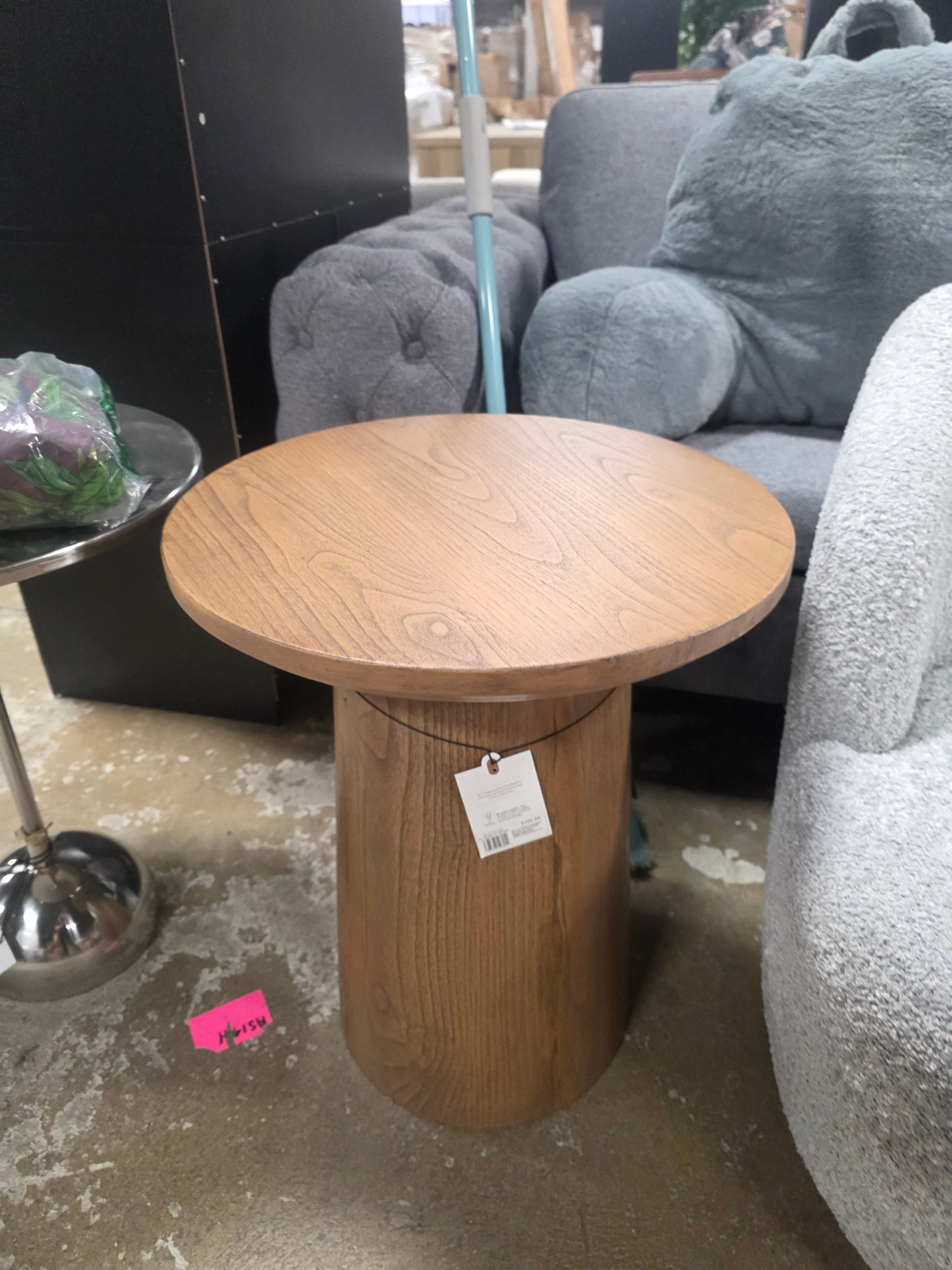 Wooden Round Pedestal Accent Side Table - Hearth & Hand™ with Magnolia - SHOWROOM ITEM 