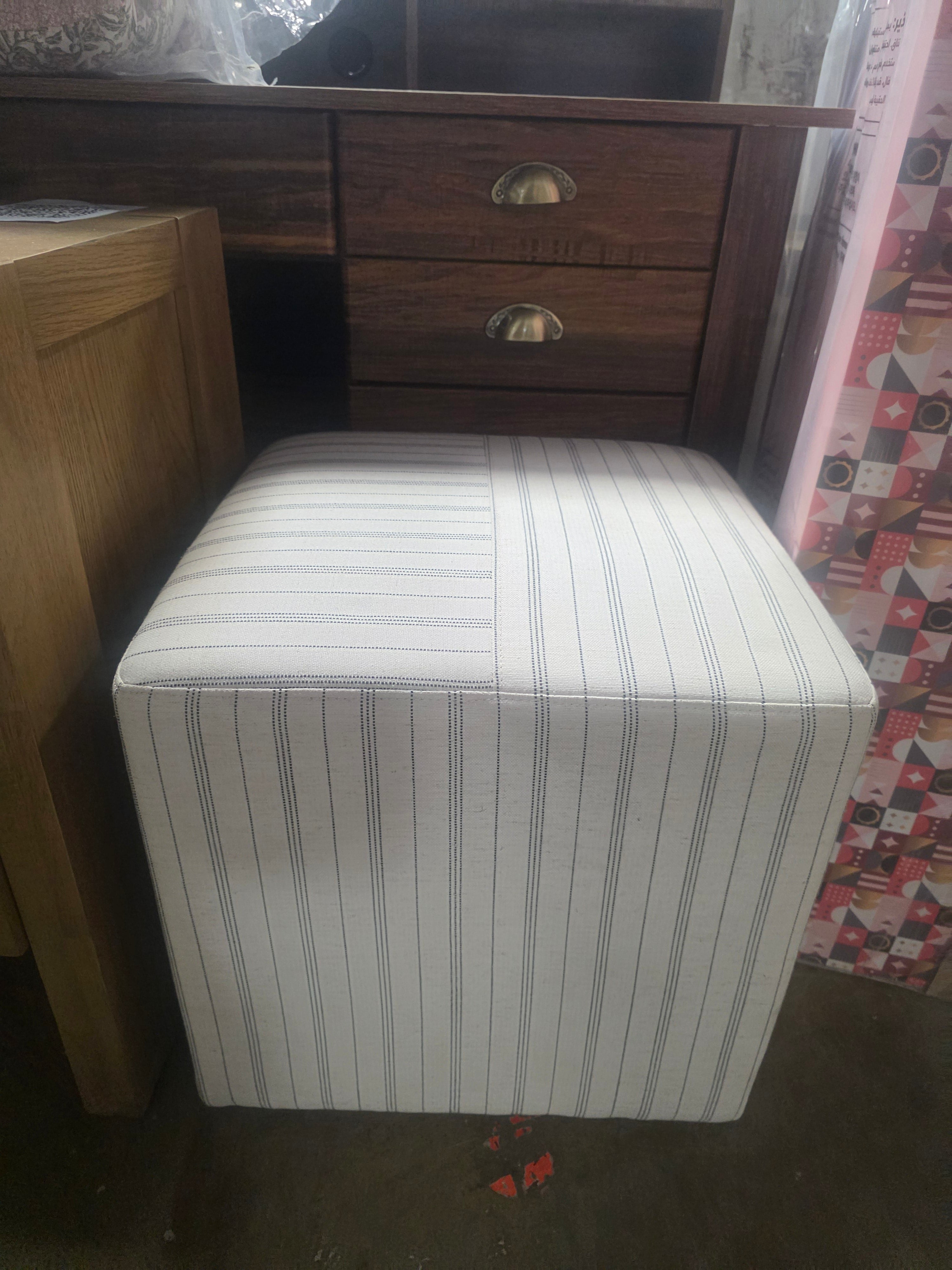 Lynwood Square Upholstered Cube Ottoman - Threshold™ designed with Studio McGee - SHOWROOM ITEM 
