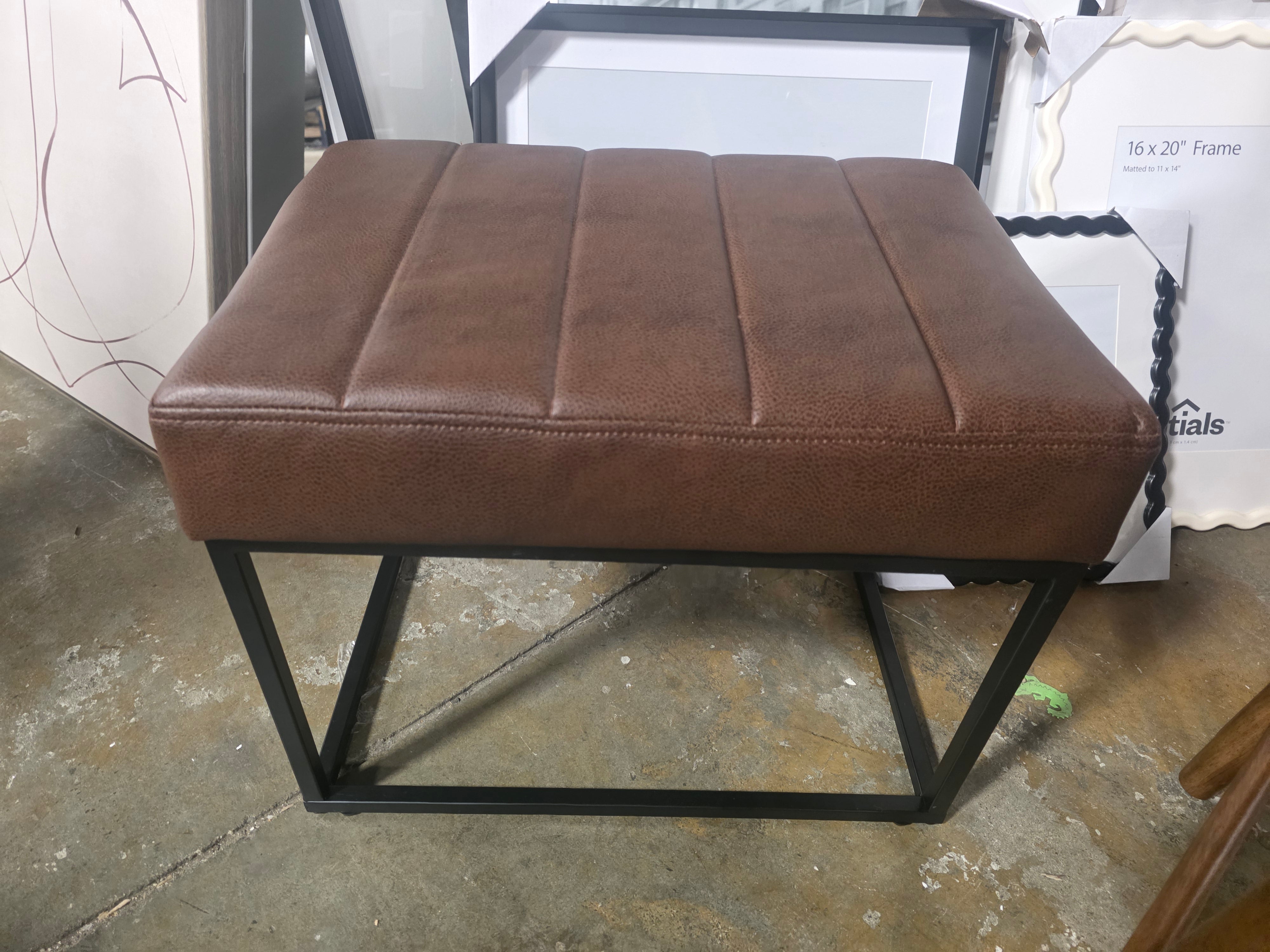 HomePop Theodore Small Ottoman - SHOWROOM ITEM 