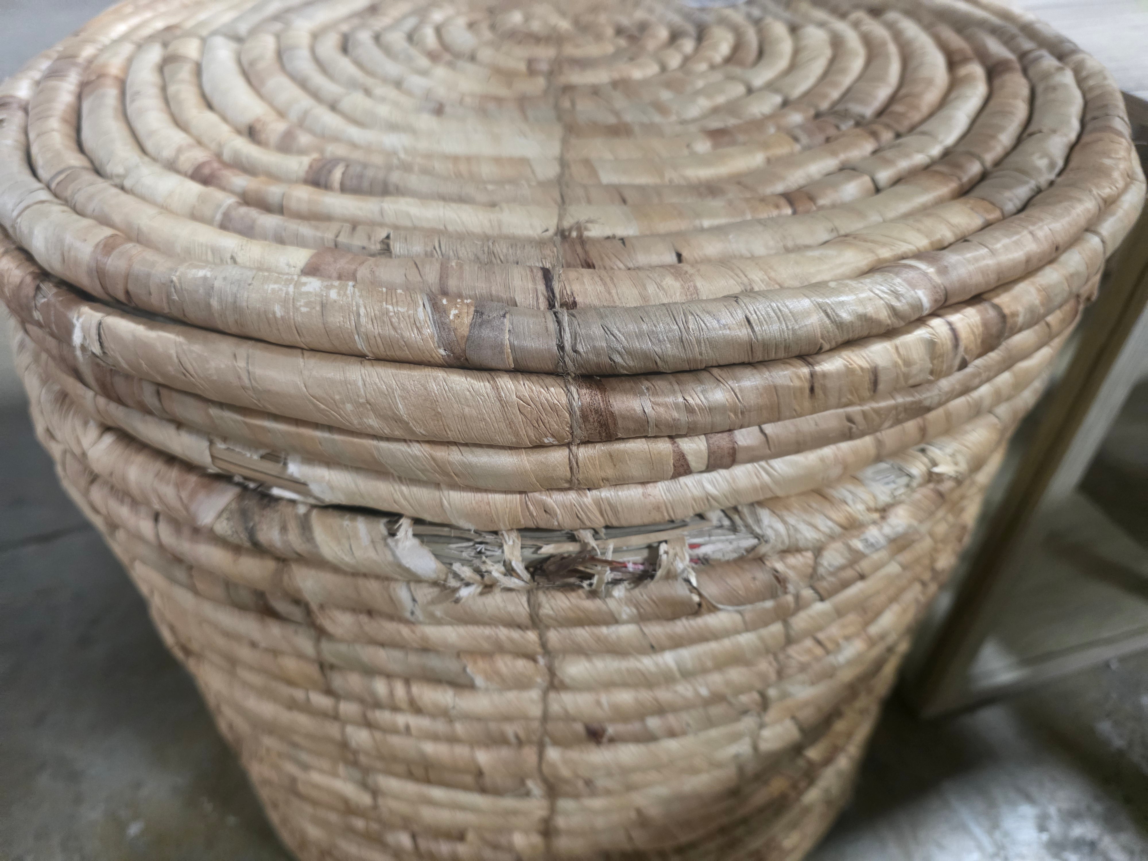 Woven Storage Ottoman Natural- Room Essentials™ - SHOWROOM ITEM 