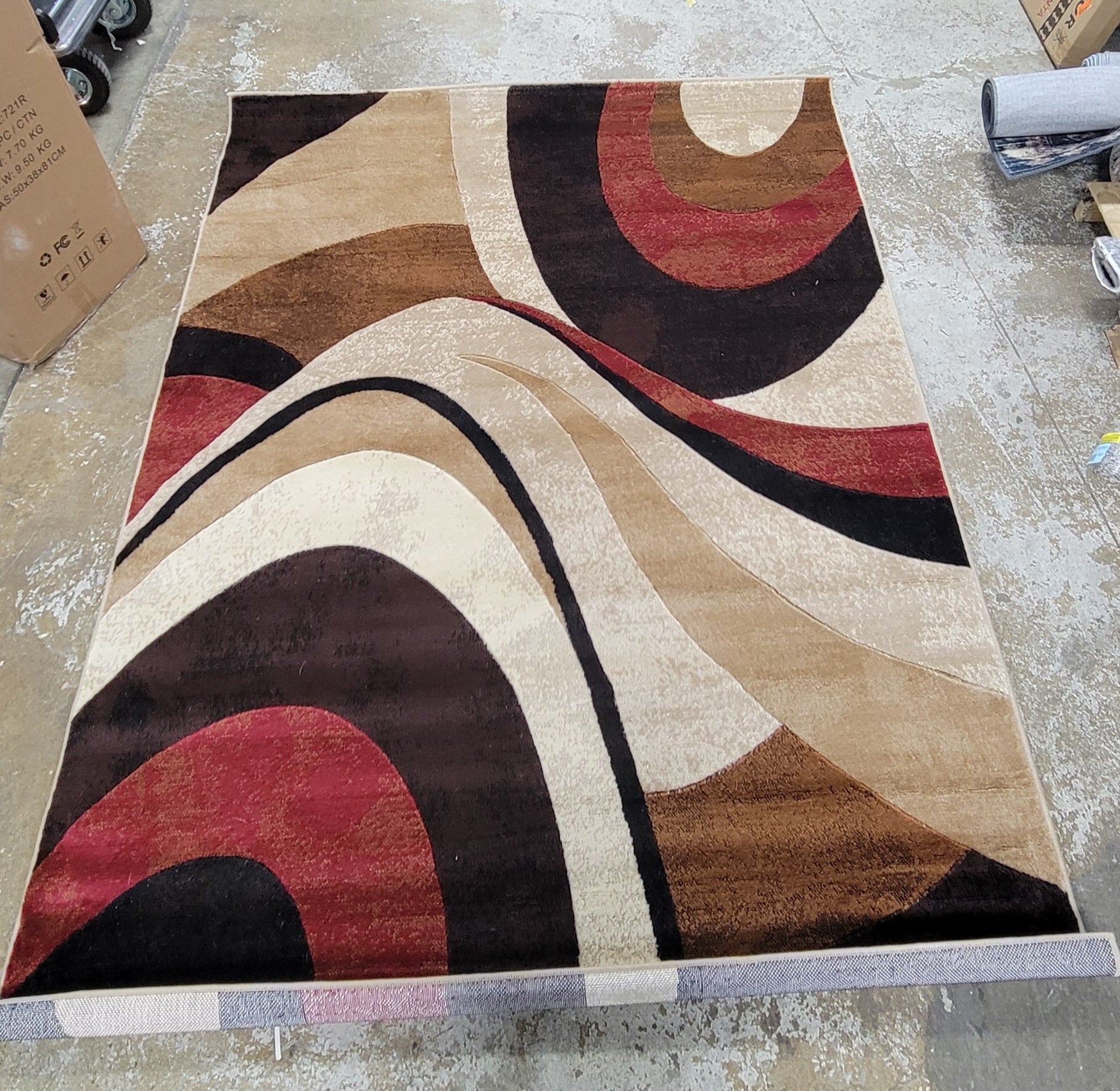 Rubith Abstract Brown/Beige Area Rugs - SHOWROOM ITEM