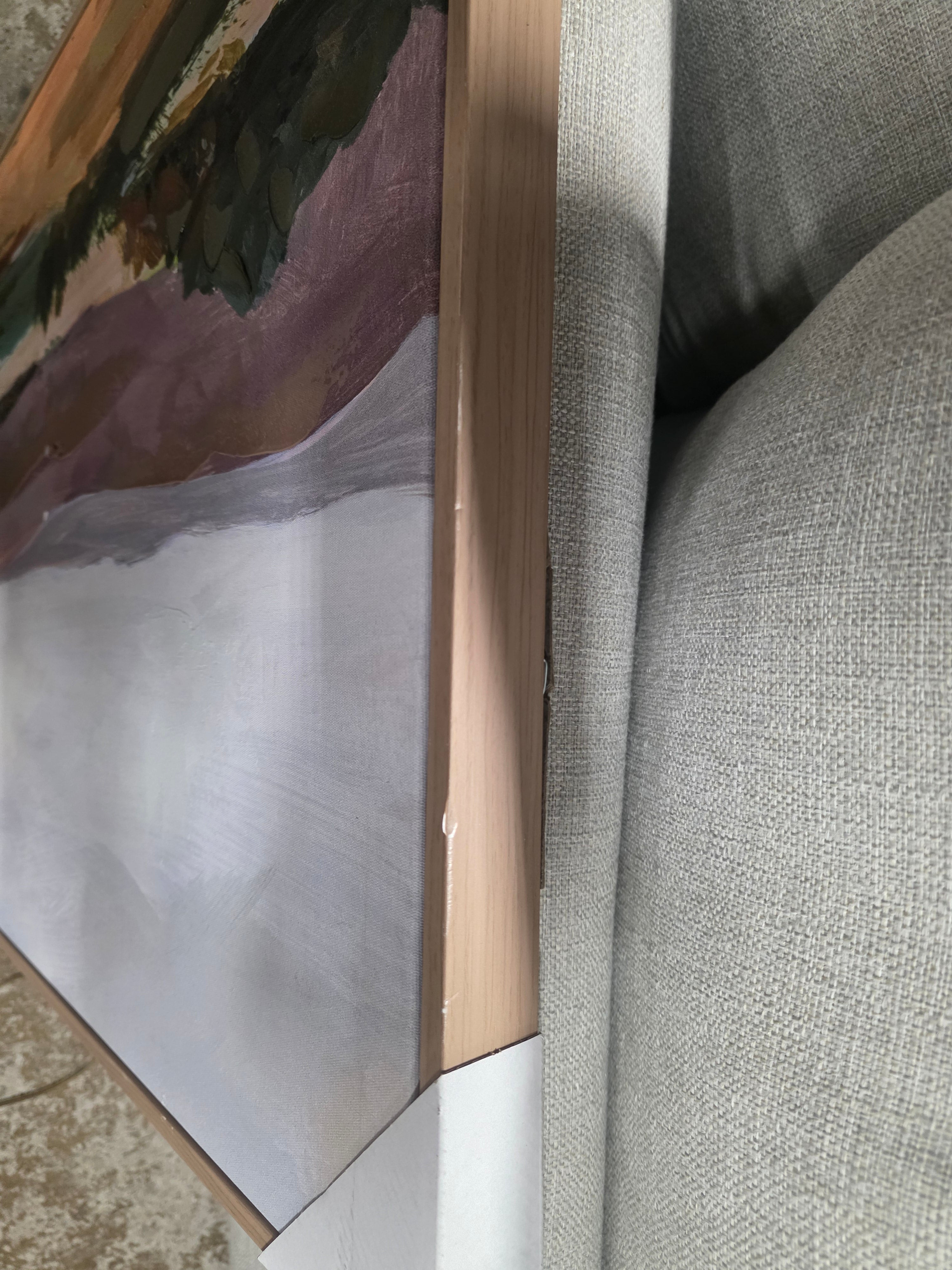 30" x 24" Landscape Framed Canvas Natural - Threshold™ - SHOWROOM ITEM 