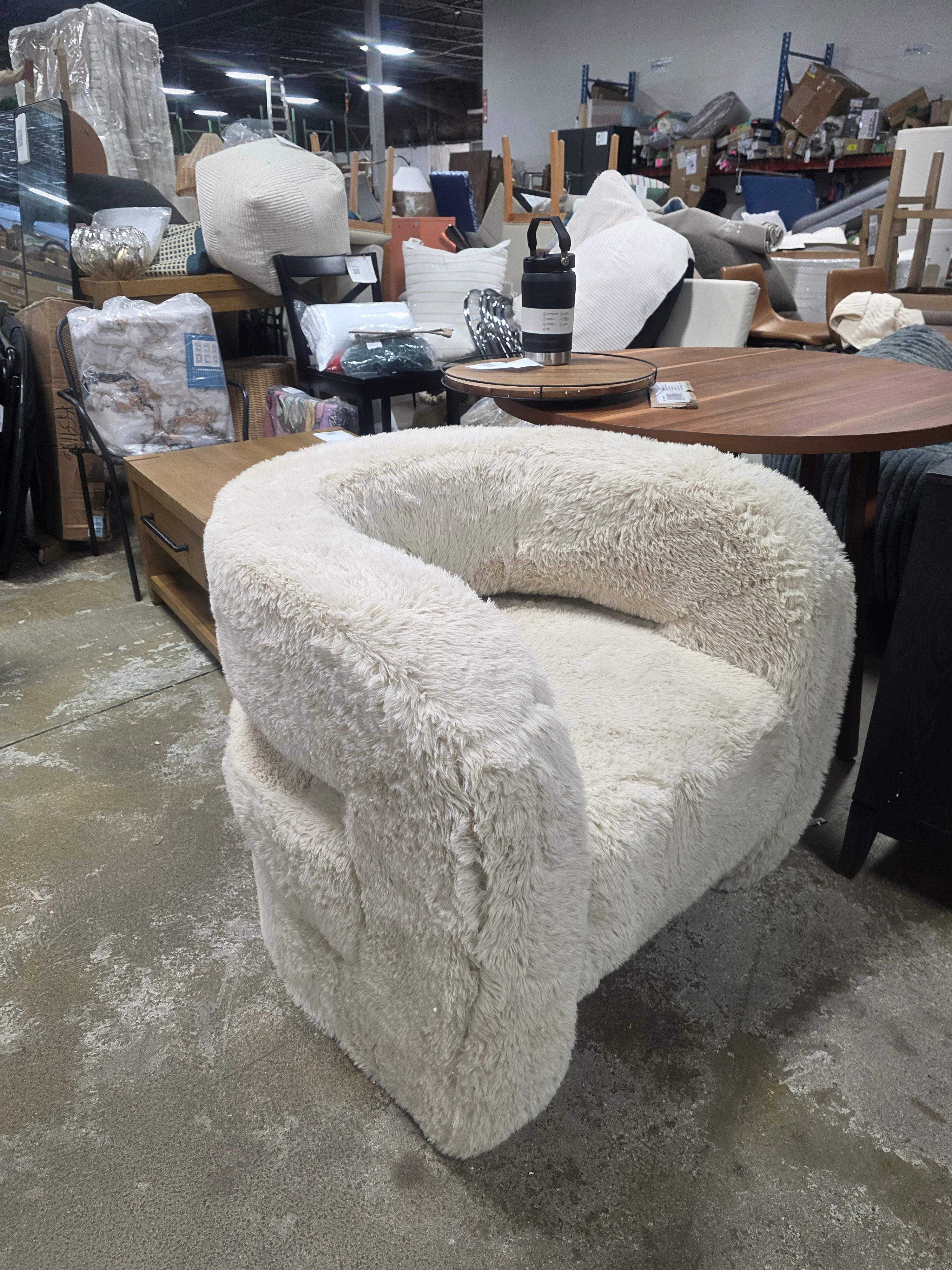 Teddy Plush Accent Chair - SHOWROOM ITEM 