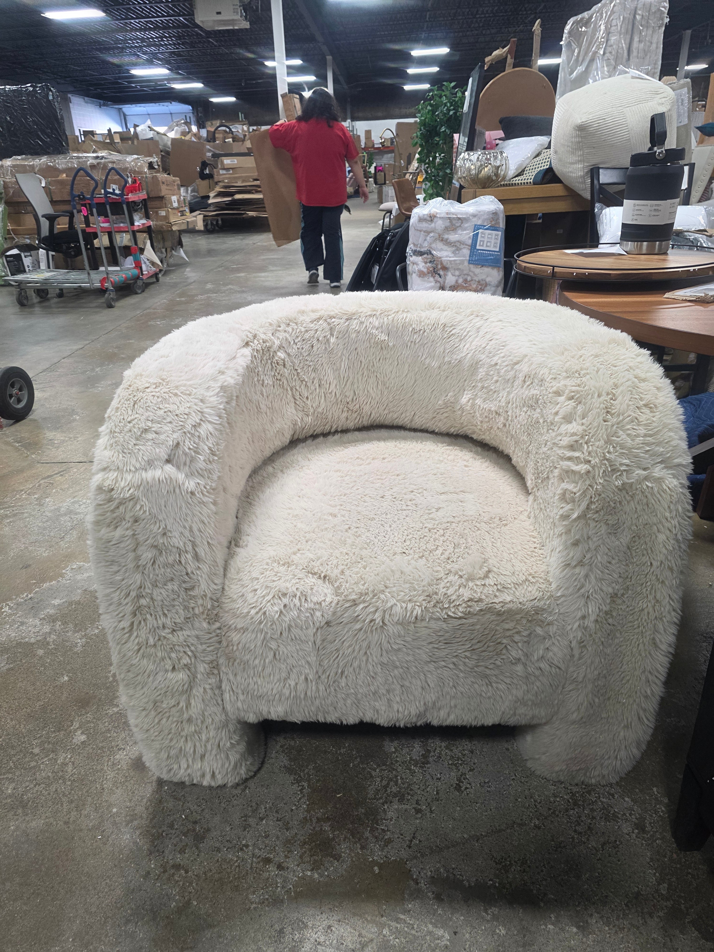 Teddy Plush Accent Chair - SHOWROOM ITEM 