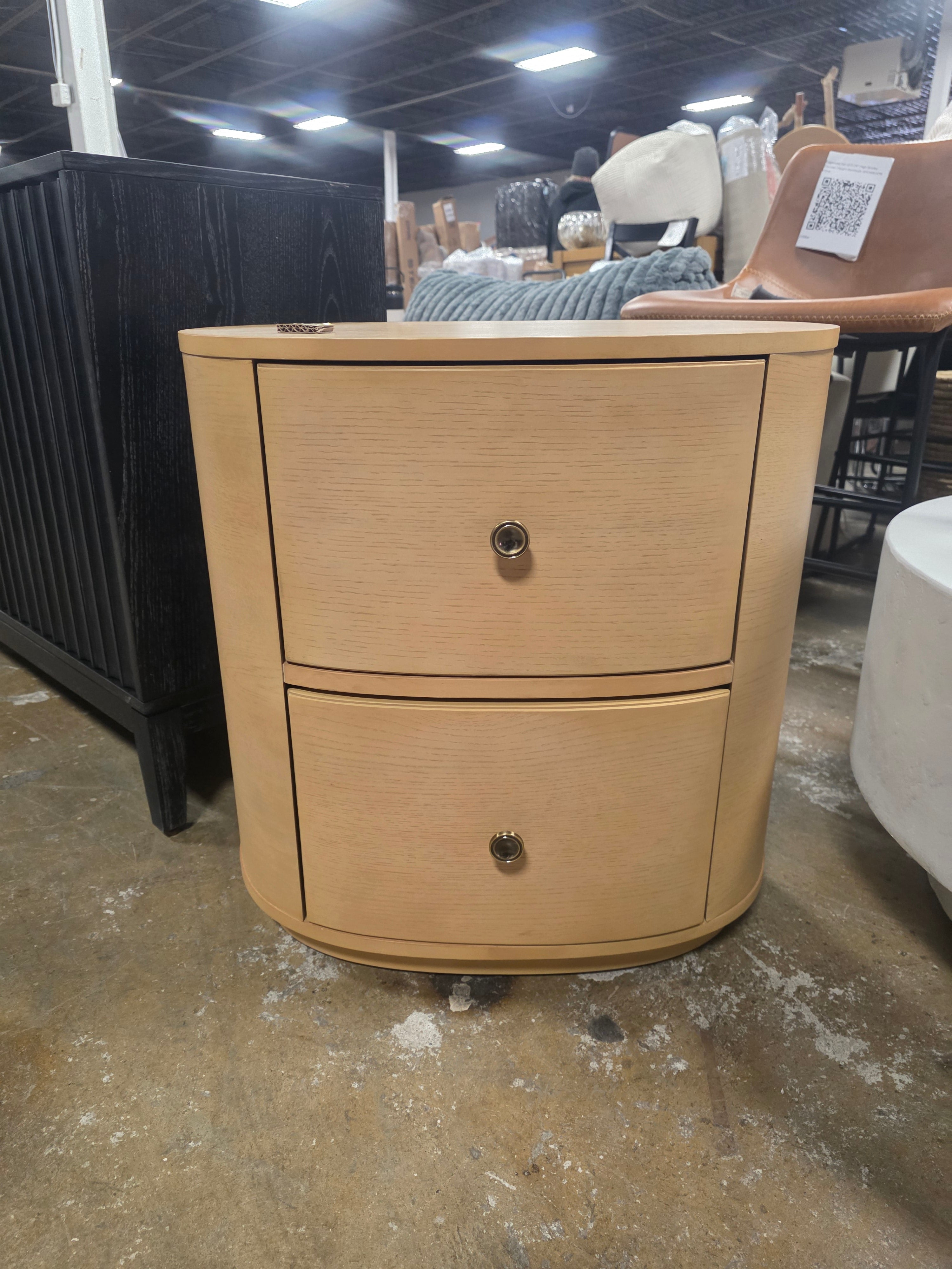 2 Drawer Nightstand Brown Natural Wood - Threshold - SHOWROOM ITEM 