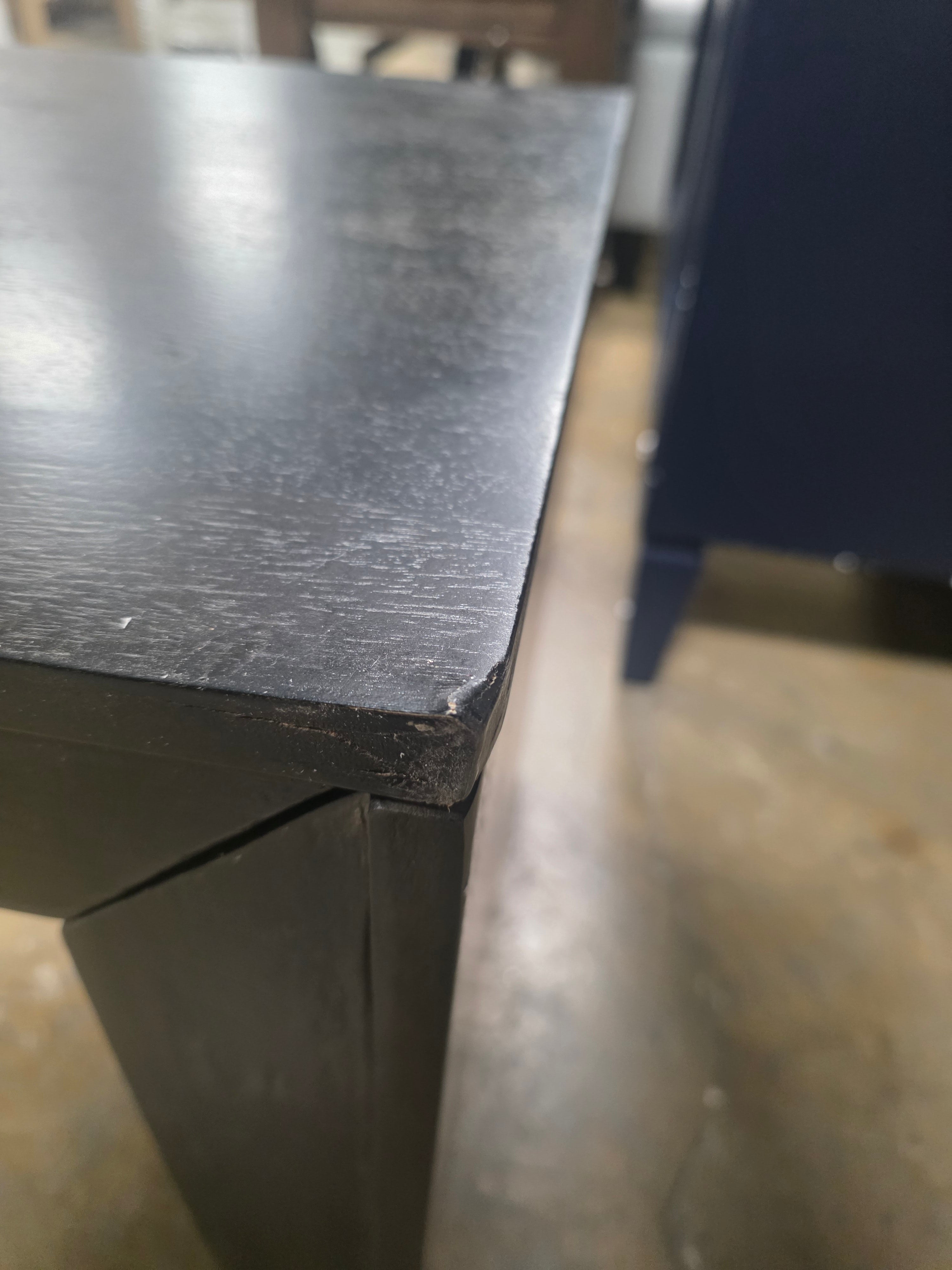 Dexmalle Rustic Black Acacia Wood Dining Bench - SHOWROOM ITEM 