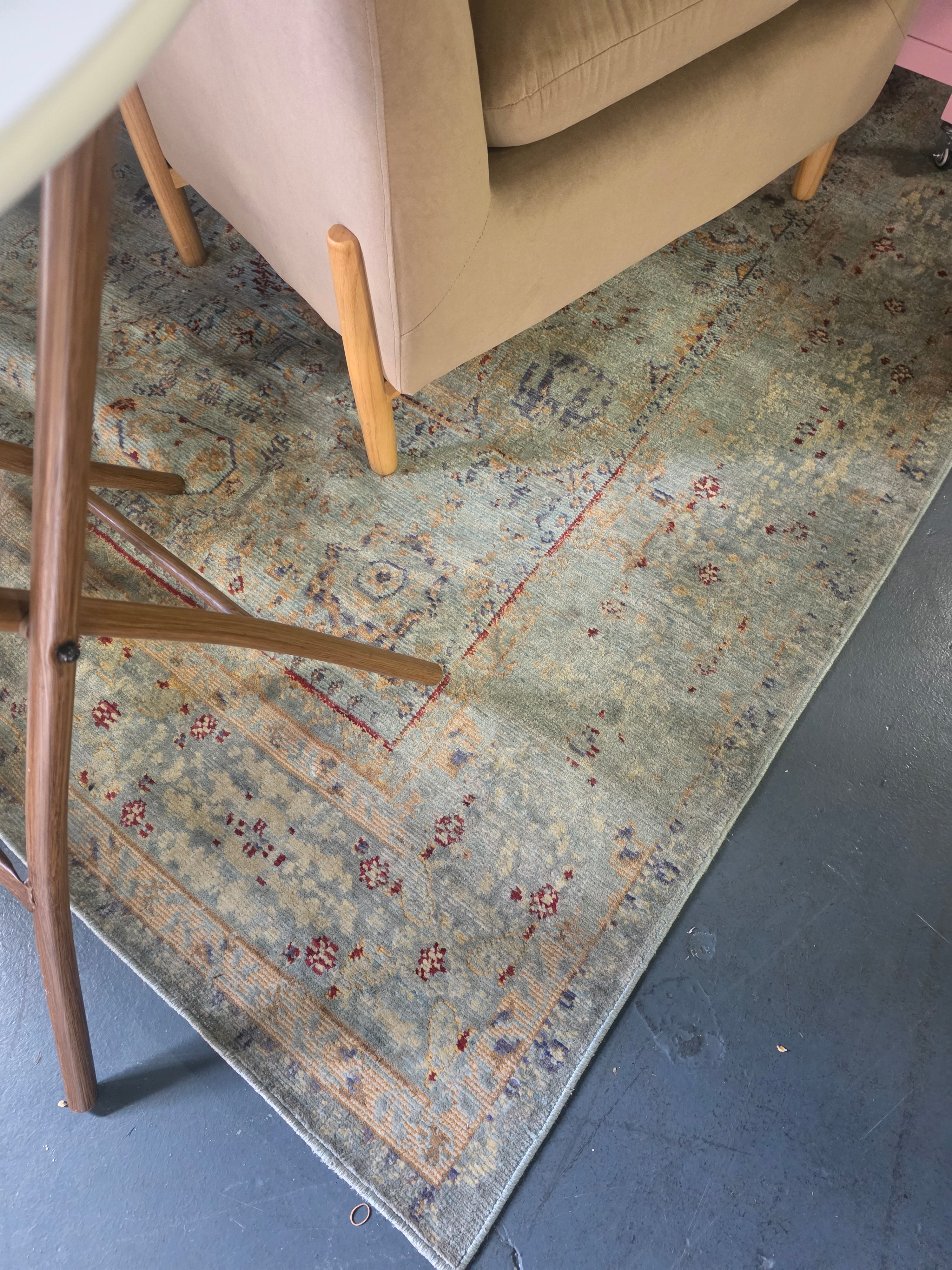 Light Blue 5'x8' Austin Rectangle Rug - SHOWROOM ITEM 