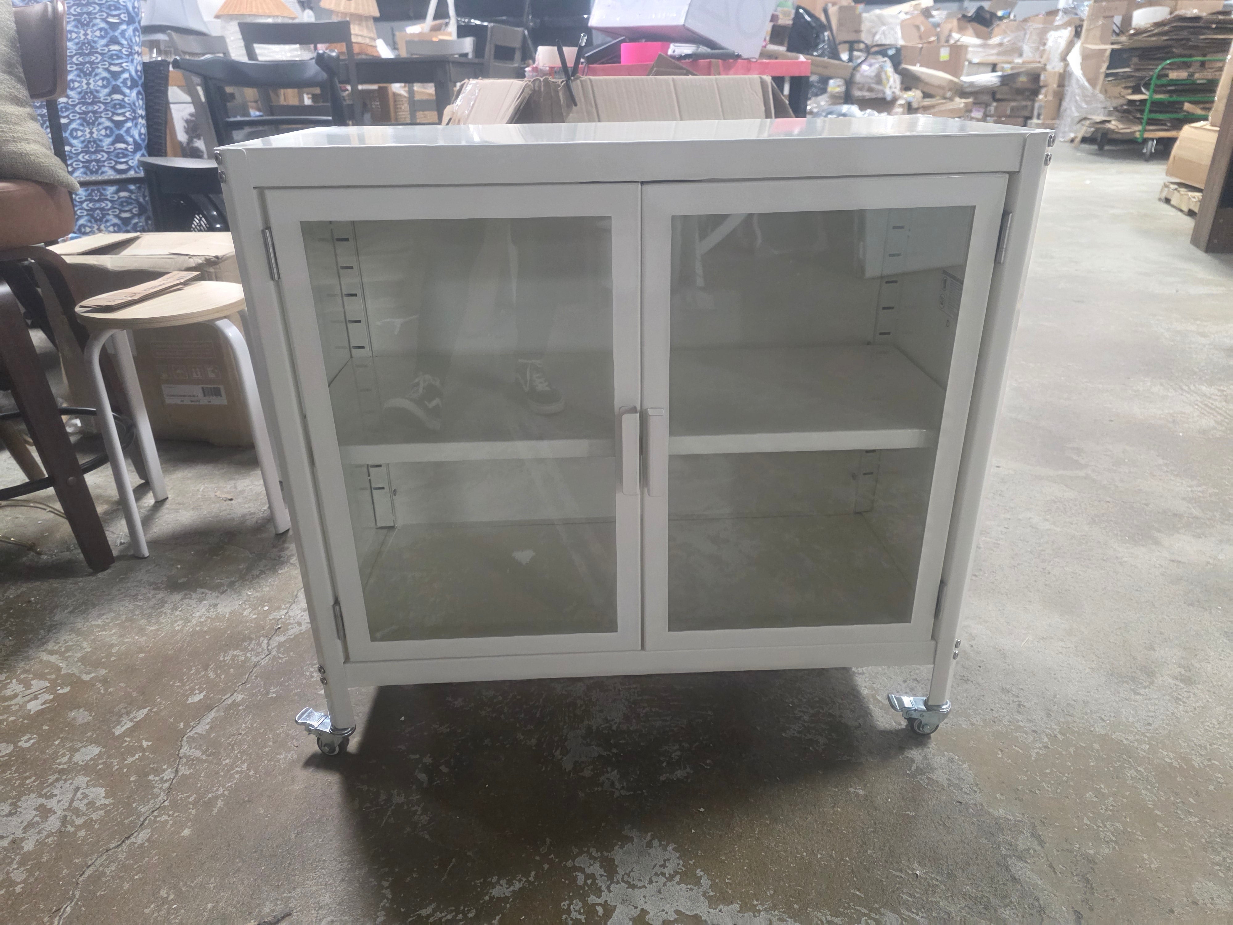 2 Door Metal Rolling Locker Storage Cabinet - Room Essentials™ - SHOWROOM ITEM 