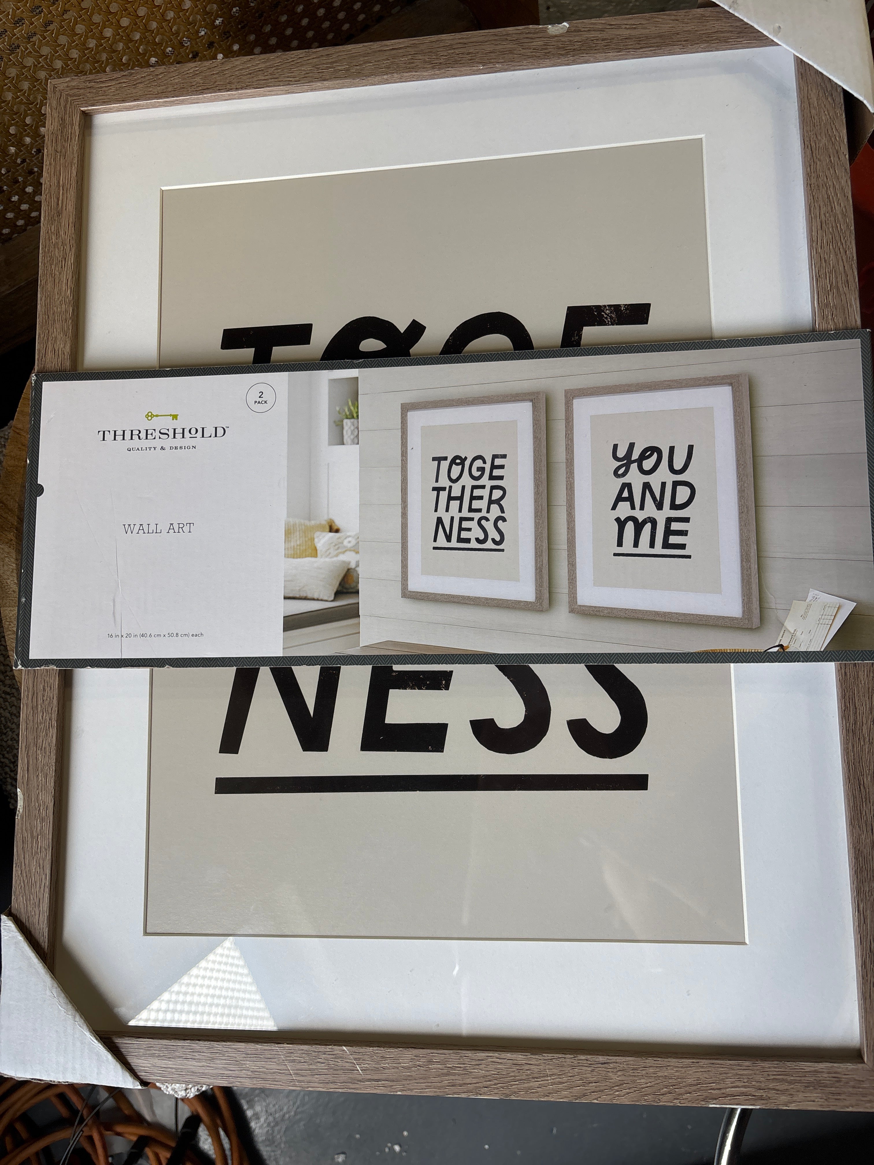 (Set of 2) 16" x 20" Togetherness Framed Wall Art SHOWROOM ITEM