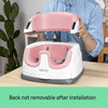 Baby Base 2-in-1 Booster Feeding High Chair and Floor Seat with Self-Storing Tray - Peony