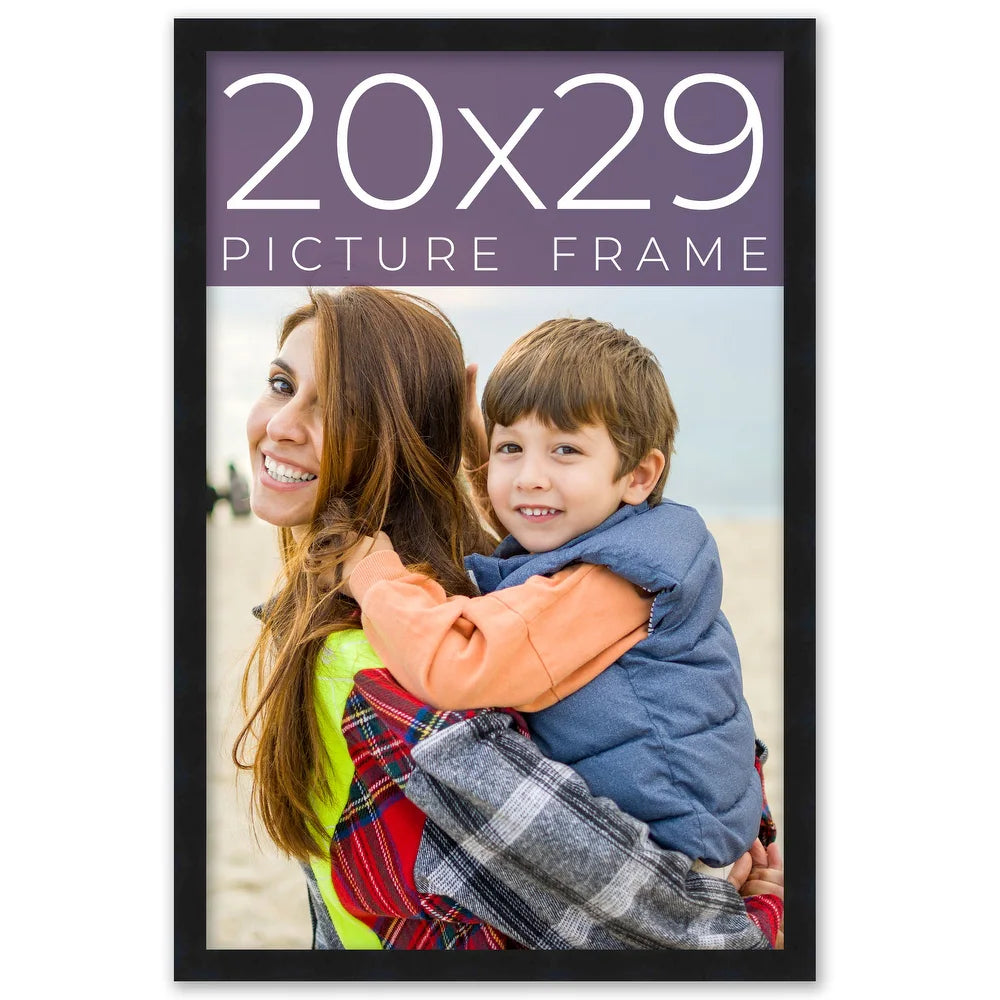 Black Picture Frame - Wood Picture Frame Complete with UV - Noir Classique (Set of 4)