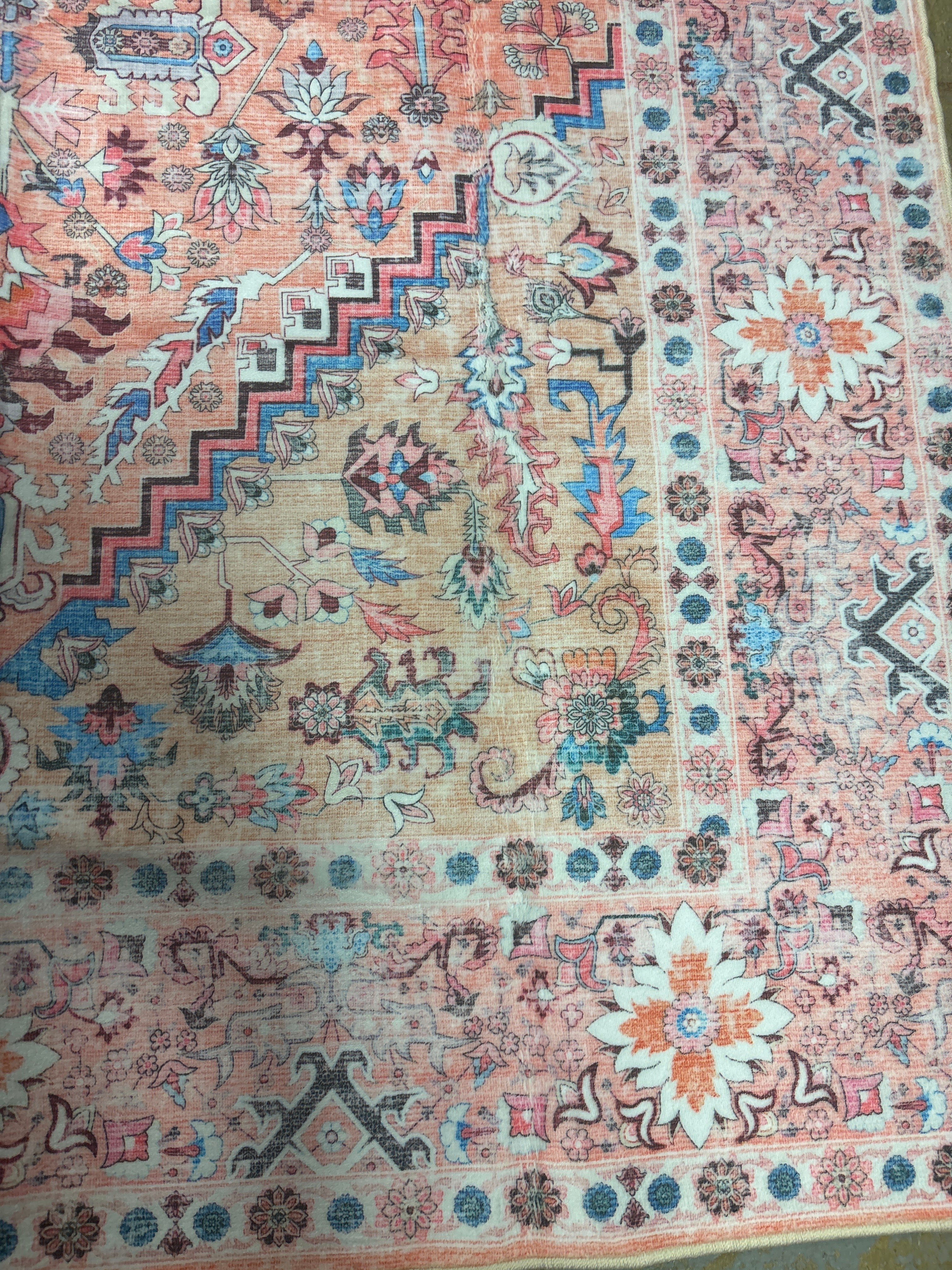 4'x6'  Arizona Power Loomed Indoor Rug - Beige/Pink SHOWROOM ITEM