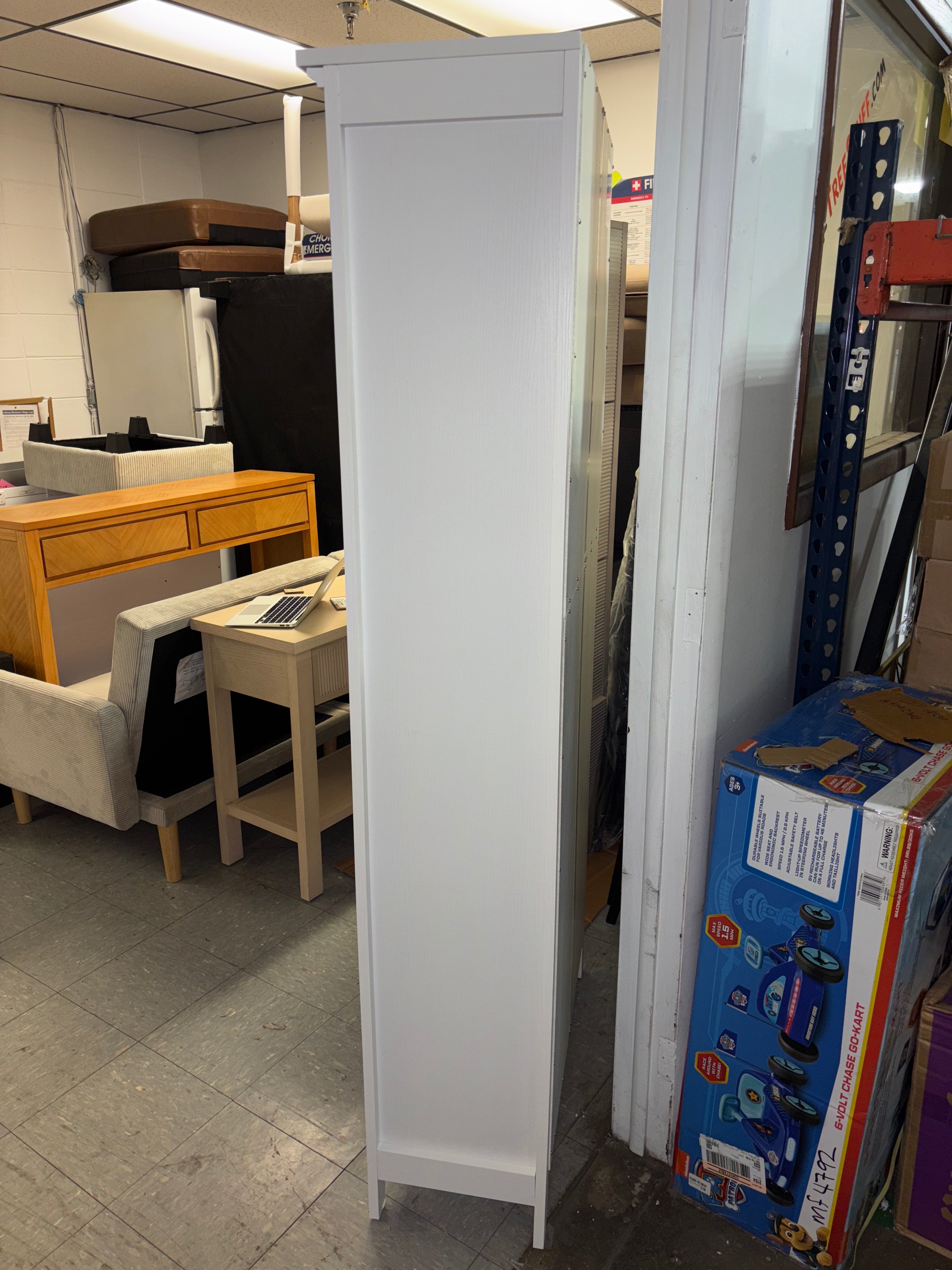 72" Carson 5 Shelf Bookcase - White SHOWROOM ITEM