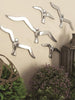 Silver Aluminum Metal Bird Floating Flock