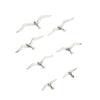 Silver Aluminum Metal Bird Floating Flock
