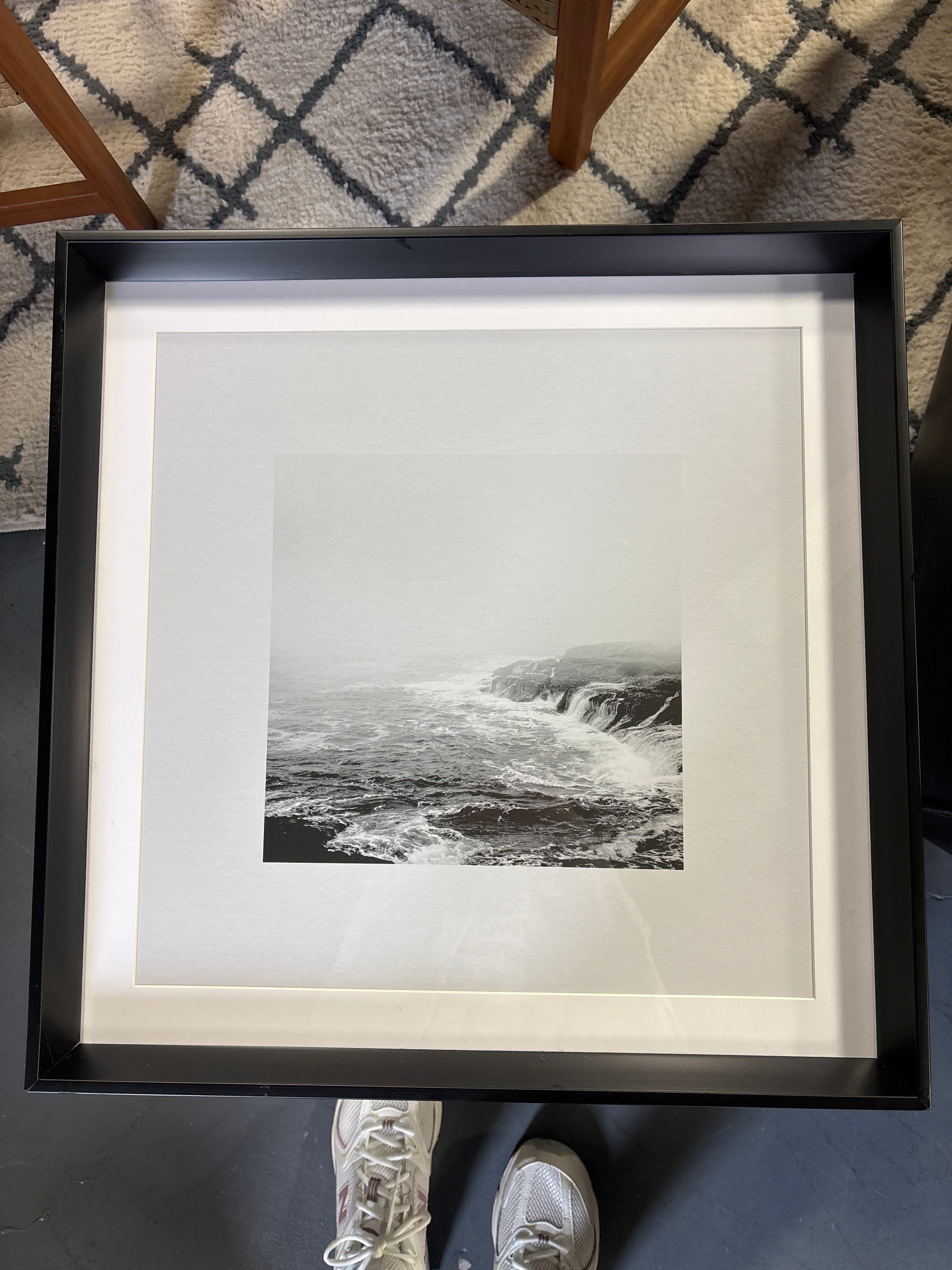 20" x 20" Foggy Shore Framed Wall Art SHOWROOM ITEM