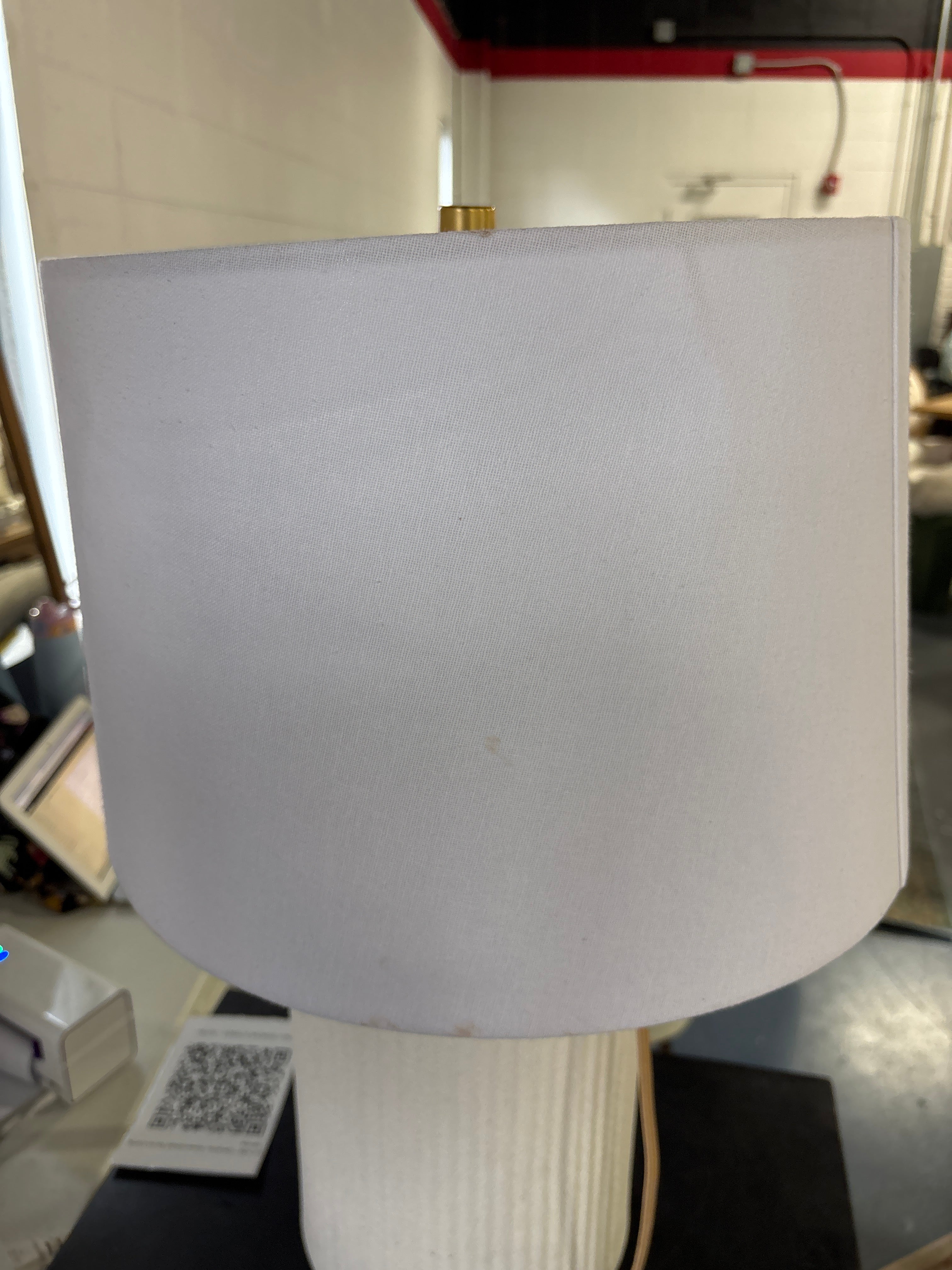 24"x16" Ceramic Assembled Table Lamp - White SHOWROOM ITEM