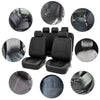 PU Leather Car Seat Covers 5 Seats 9Pcs Black Waterproof Four Seasons Universal Luxury Pad for Auto Truck Van SUV