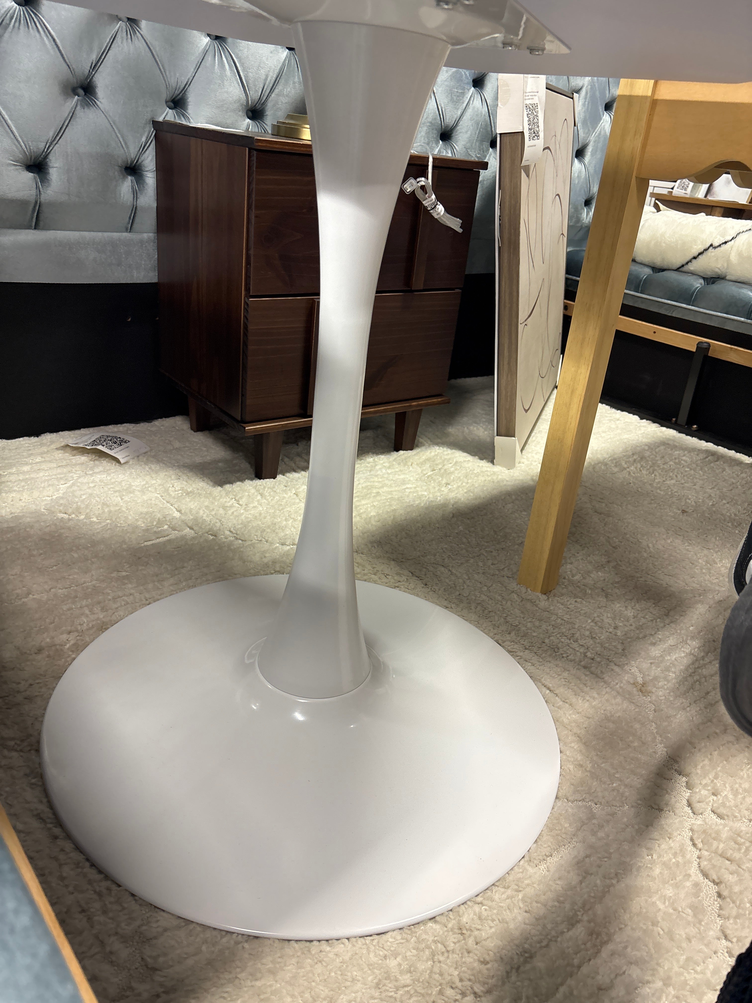 31.50" Modern Hexagonal Coffee Table - White SHOWROOM ITEM